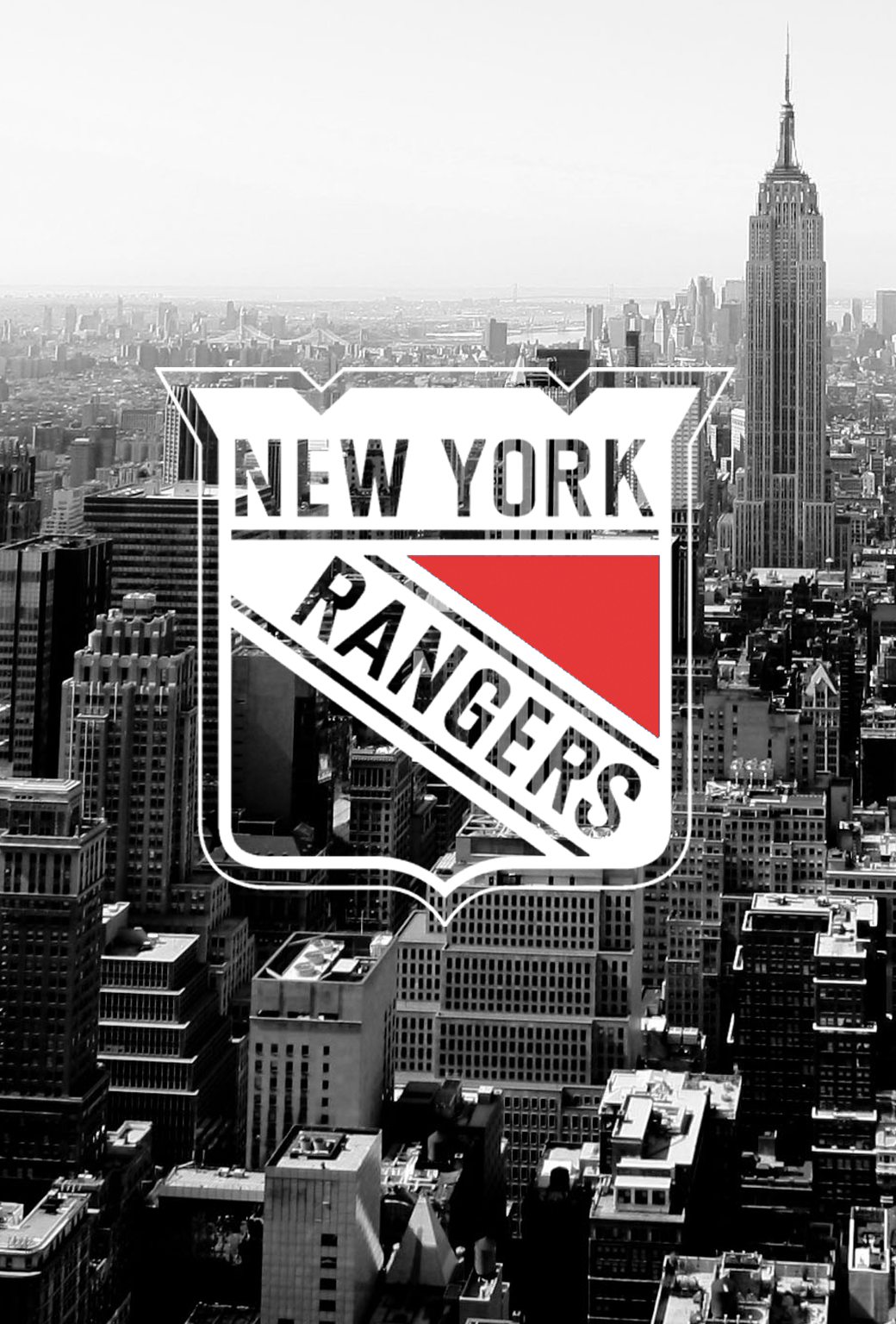 Logo New York Rangers su Manhattan, 1040x1536 Verticale, iPhone Pro