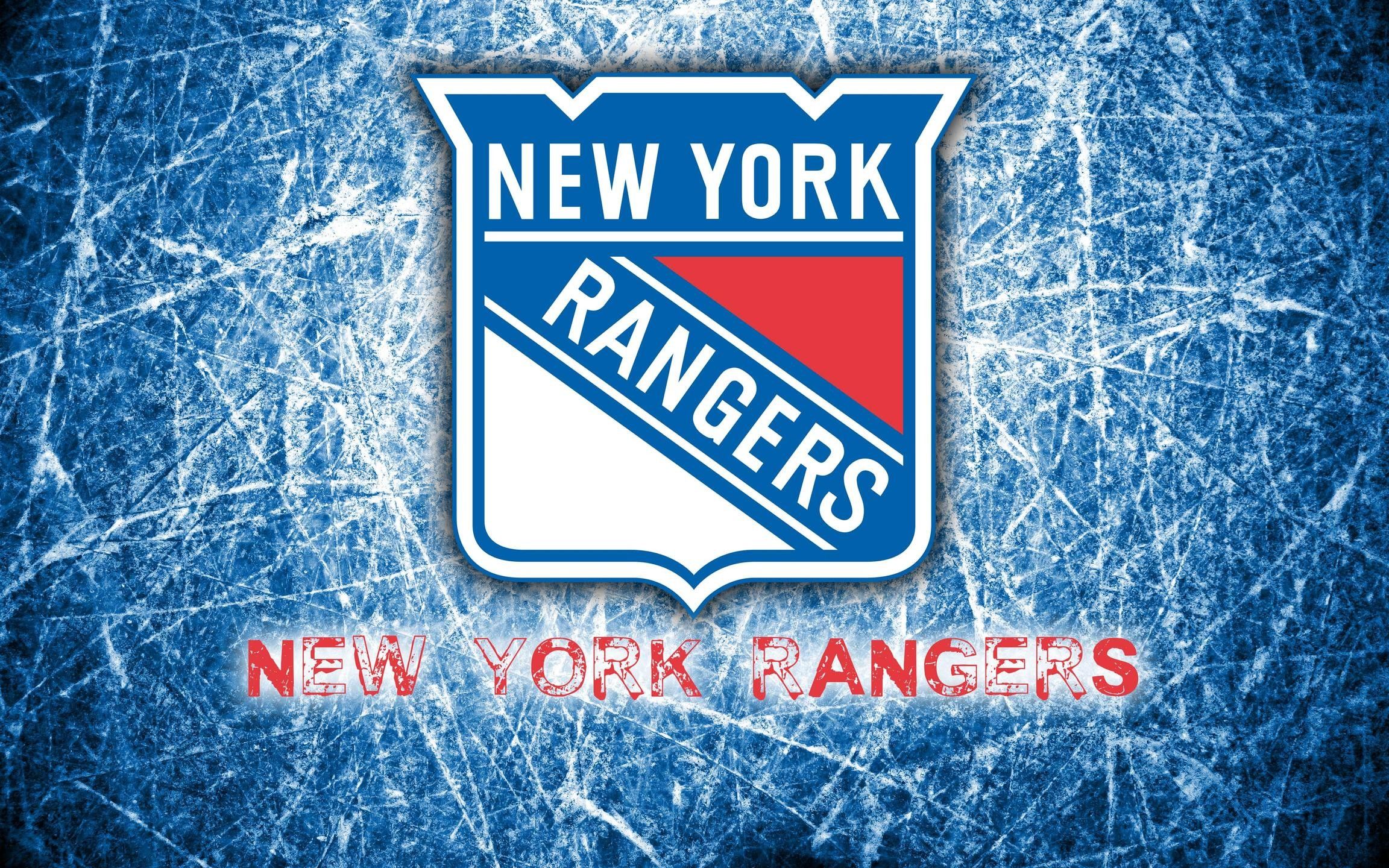 Logo New York Rangers su ghiaccio, 2304x1440 2K, iMac