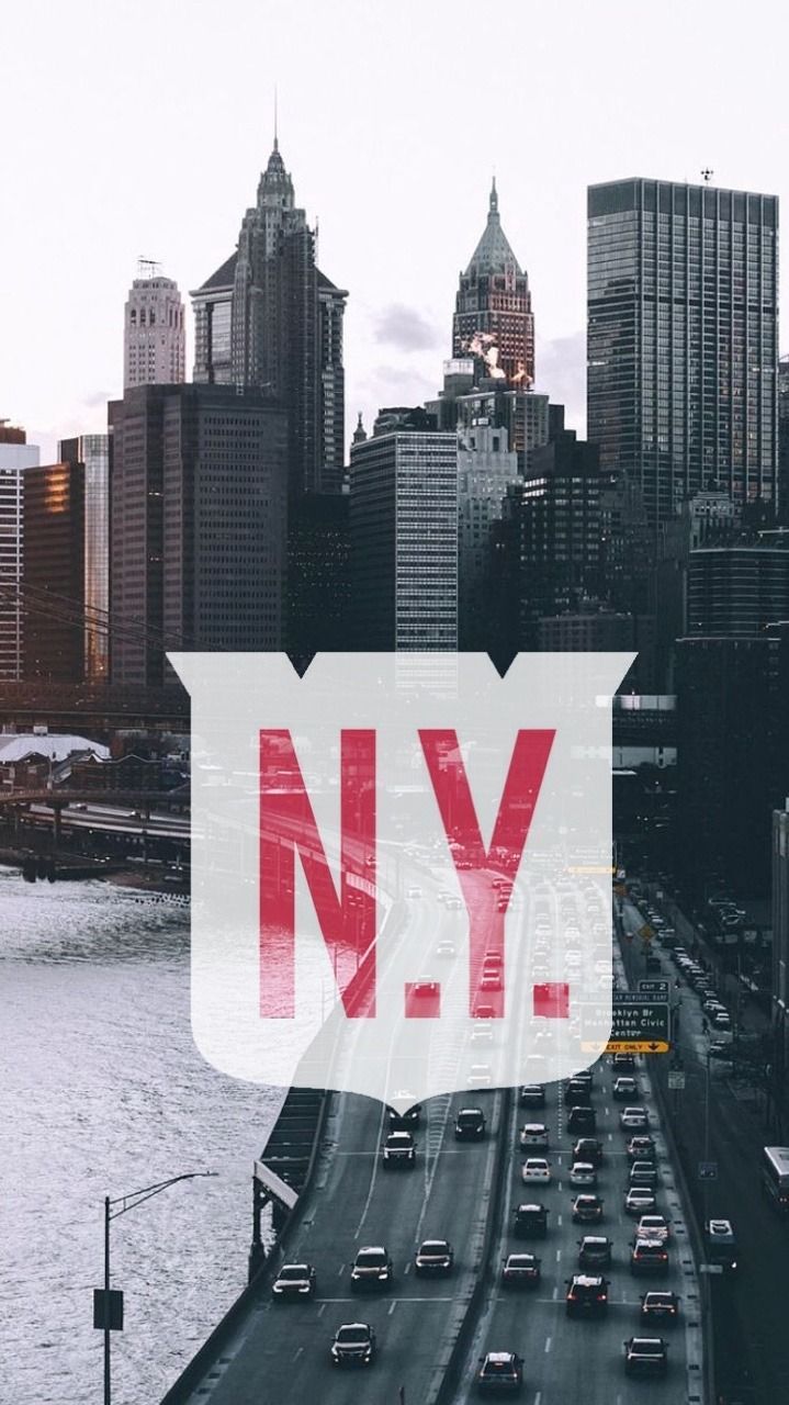 Logo N.Y. skyline Manhattan, 719x1280 Verticale, iPhone Plus