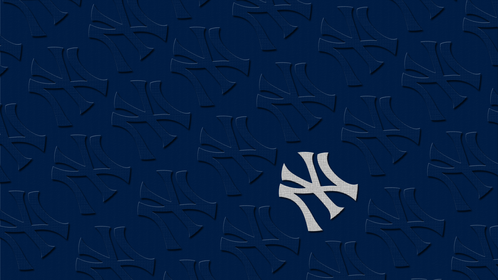 Logo New York Yankees blu, 1600x900 HD, PC Desktop