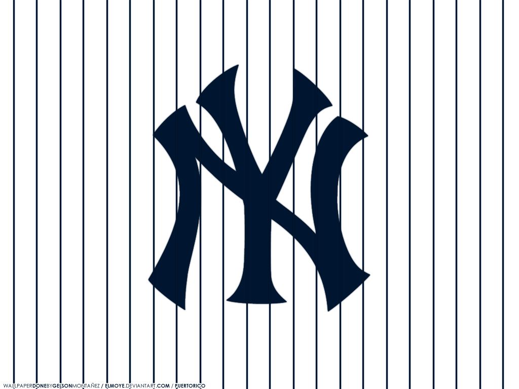 Logo New York Yankees righe, 1024x768 HD, Laptop
