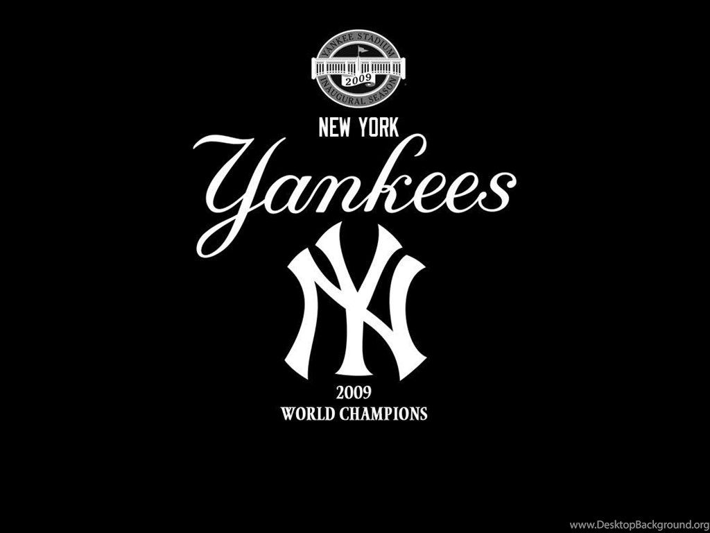 Logo New York Yankees nero, 1024x768 HD, Monitor Gaming