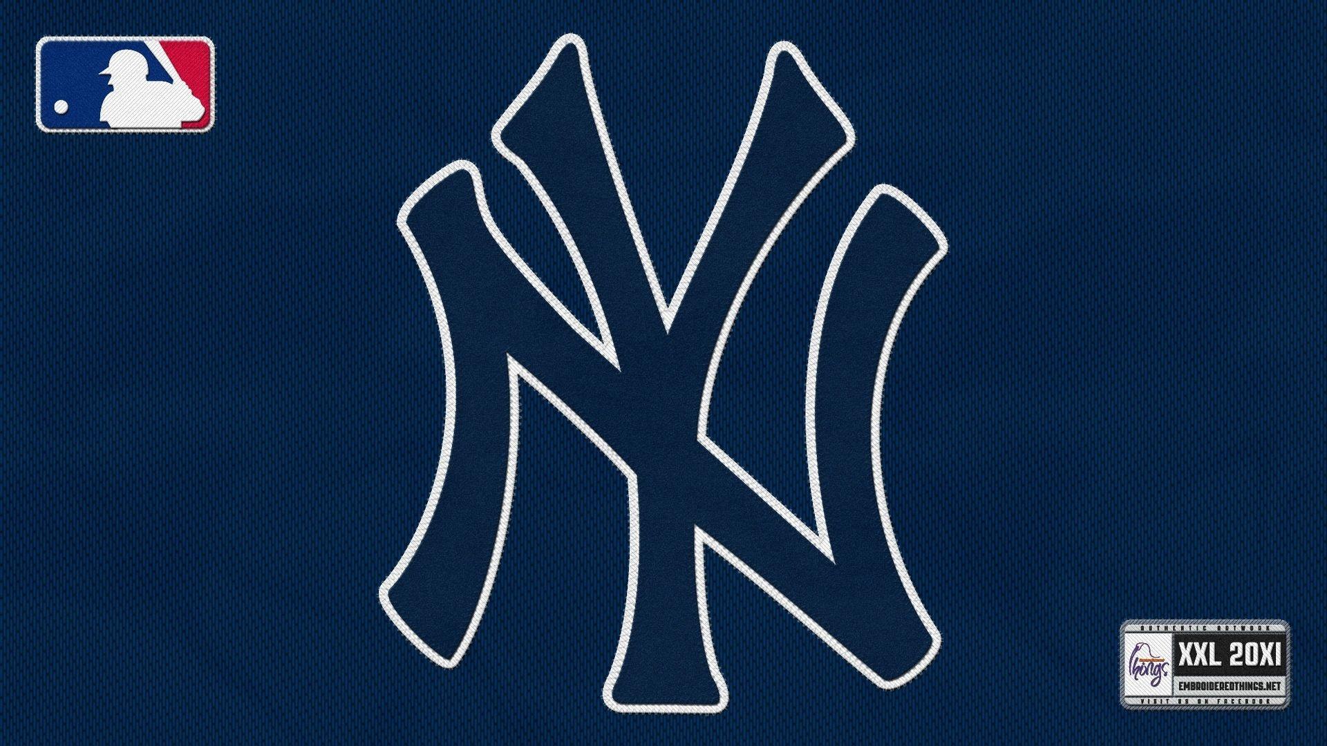 Logo New York Yankees blu, 1920x1080 Full HD, PC