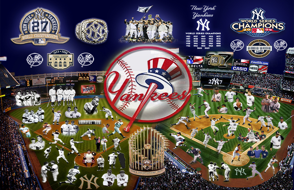 Logo Yankees collage baseball, 1224x792 HD, Monitor Gaming