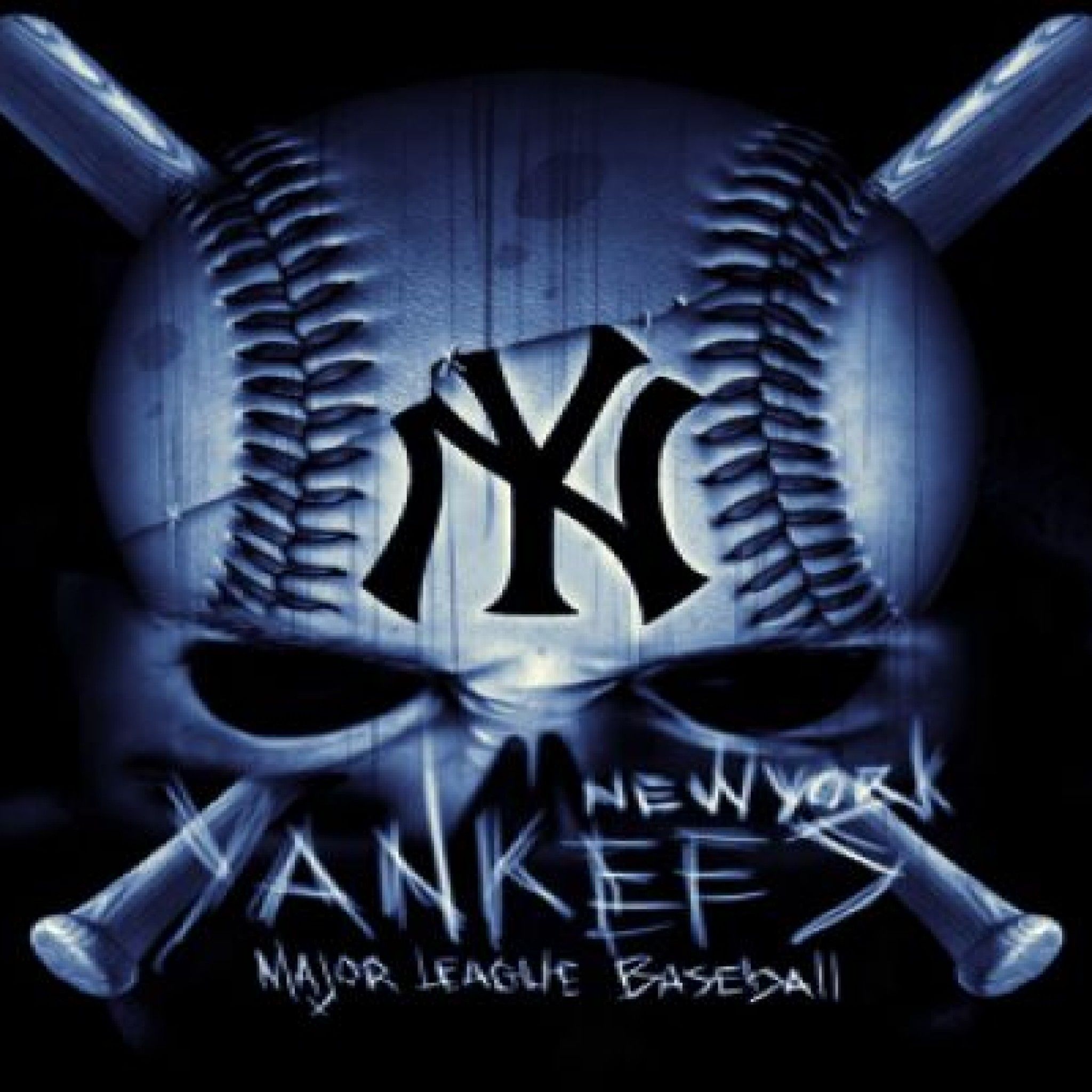 Teschio logo New York Yankees, 2048x2048 Hi-Res, Desktop