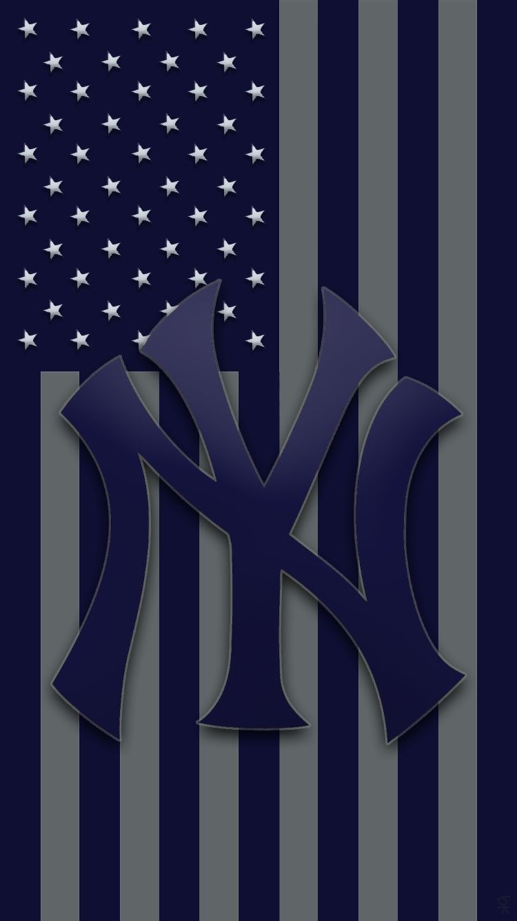 Logo Yankees bandiera americana, 750x1334 Verticale, Telefono