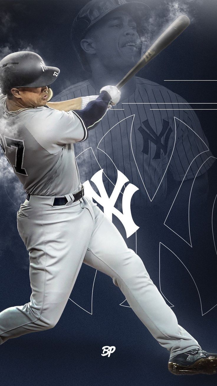 Giocatore Yankees swing mazza, 736x1308 Verticale, Telefono
