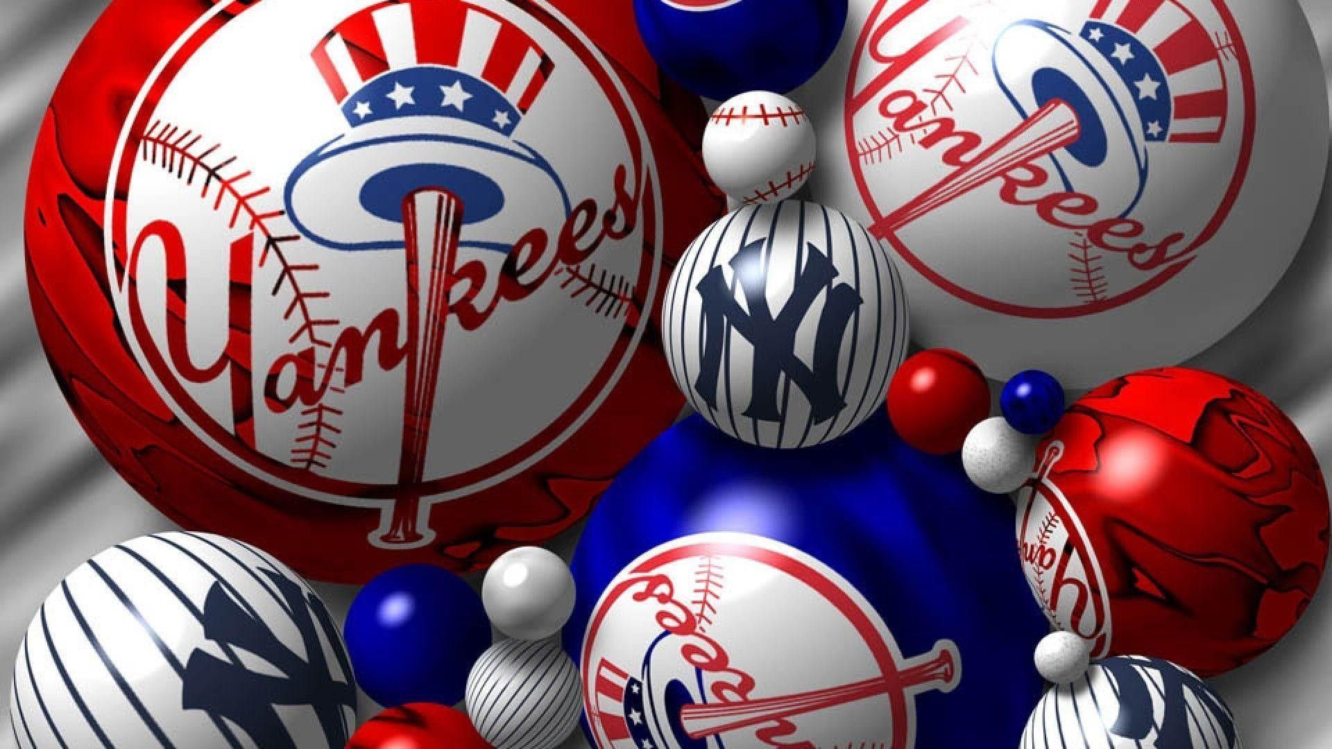 Sfere logo New York Yankees, 1920x1080 Full HD, PC Desktop