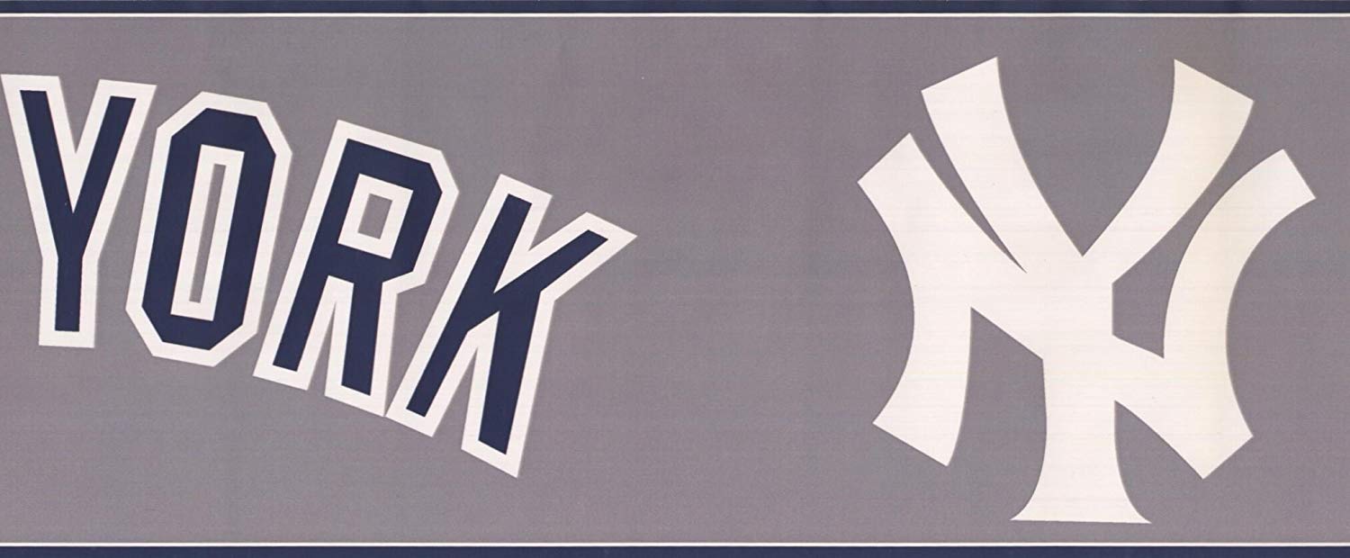 Logo New York Yankees grigio, 1500x620 21:9, PC Desktop