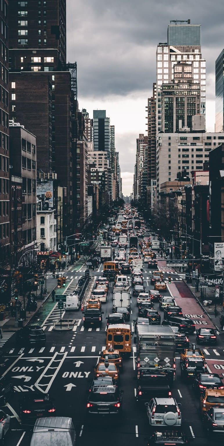 Strada trafficata New York City, 772x1536 Verticale, OnePlus