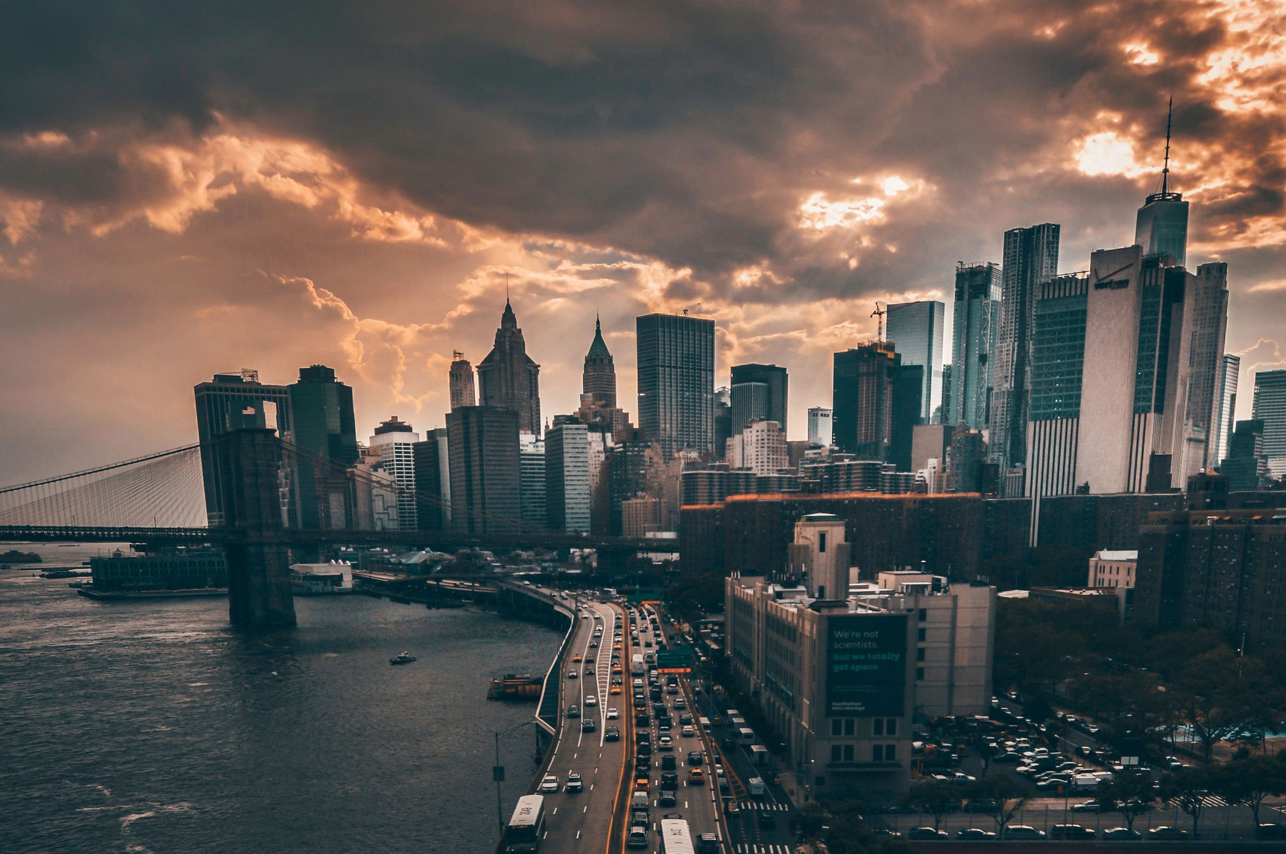 Skyline Manhattan New York tramonto, 2560x1700 2K+, Monitor Gaming