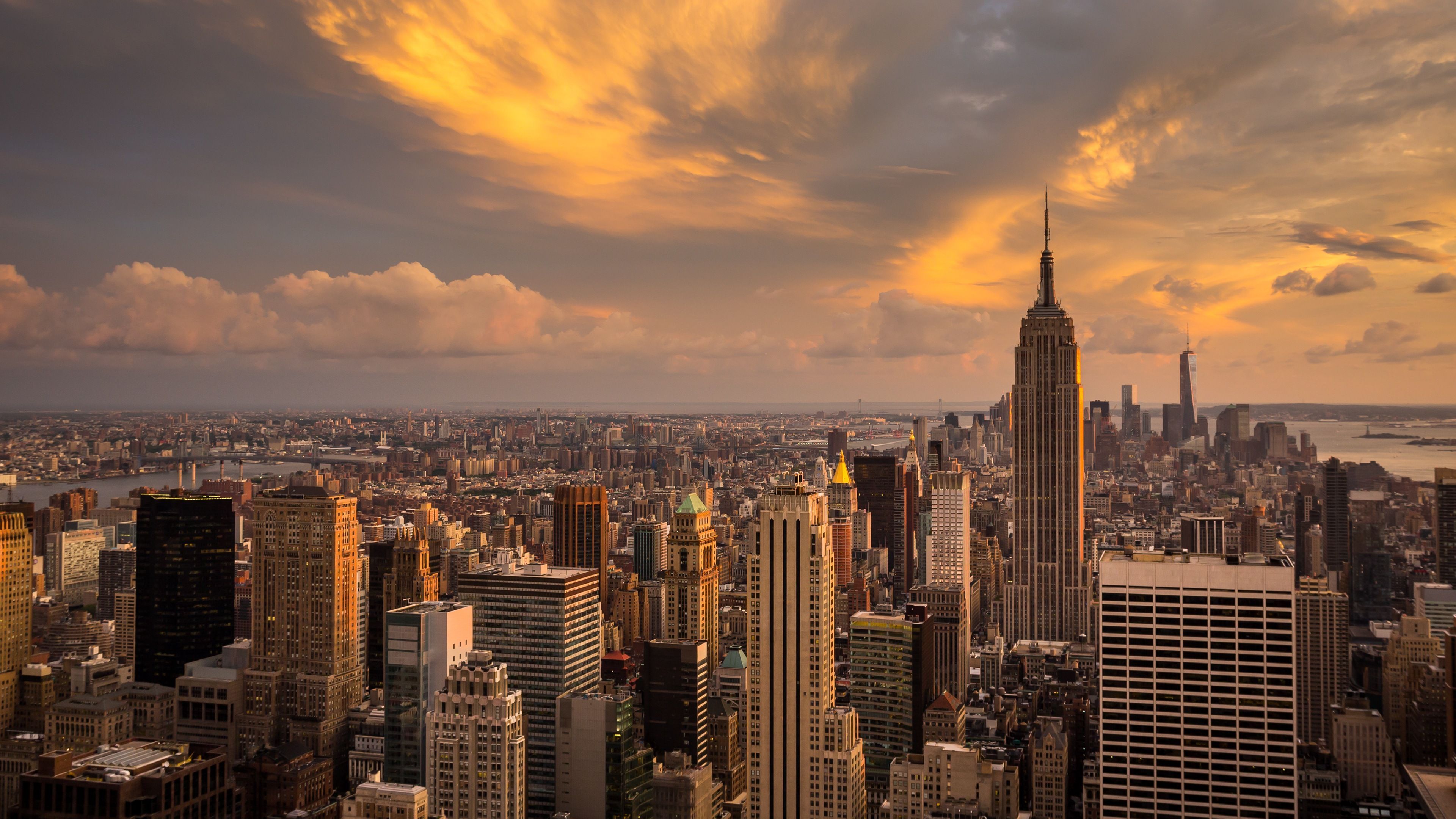 Skyline New York al tramonto, 3840x2160 4K Ultra HD, Monitor 4K