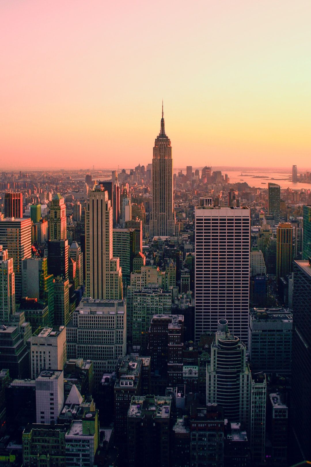 Skyline New York al tramonto, 1080x1620 Full HD Verticale, iPhone