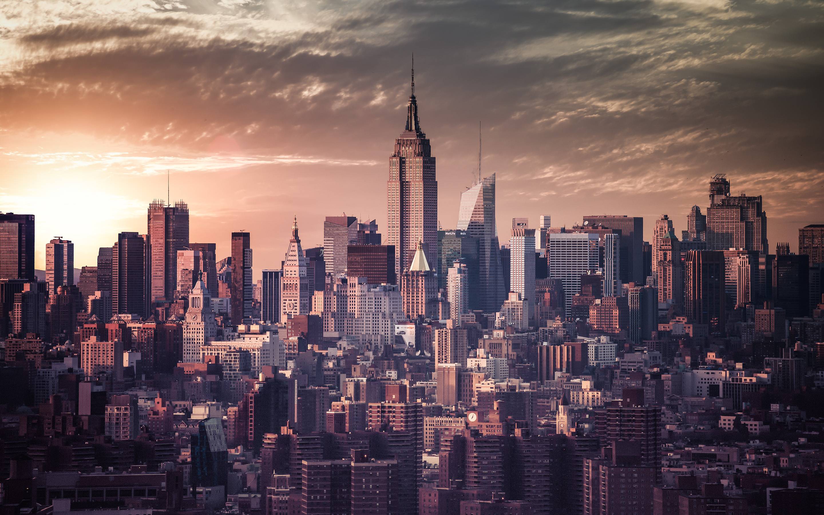 Skyline New York al tramonto, 2880x1800 2K, Desktop