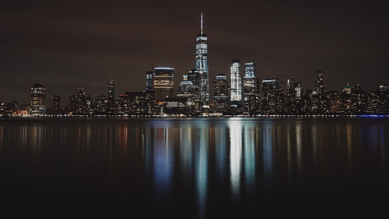 Skyline New York di notte, 1366x768 720p, Laptop