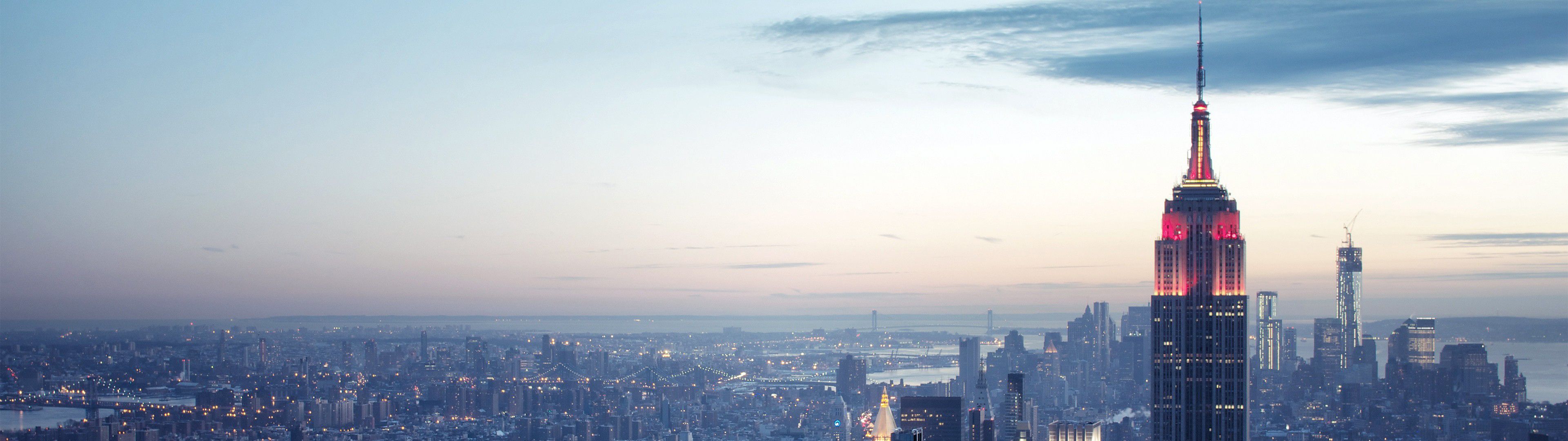 Skyline New York con Empire State, 3840x1080 Ultrawide, Dual Monitor