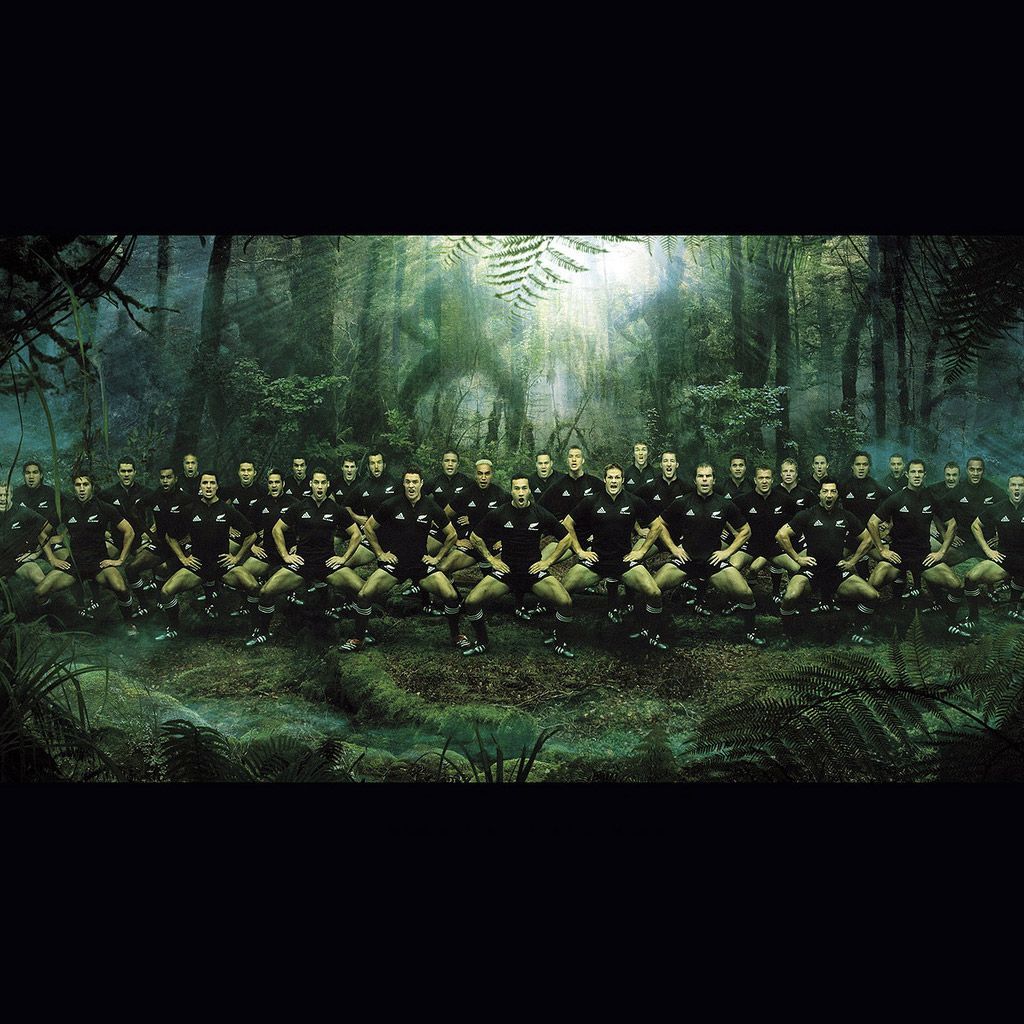 Squadra All Blacks nella foresta, rugby, 1024x1024 HD, Desktop