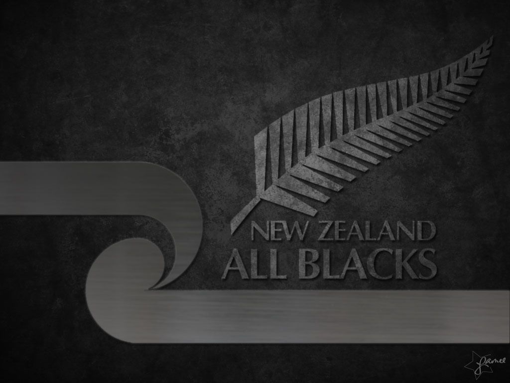 Logo felce argento All Blacks, 1920x1080 Full HD 1080p, PC Desktop