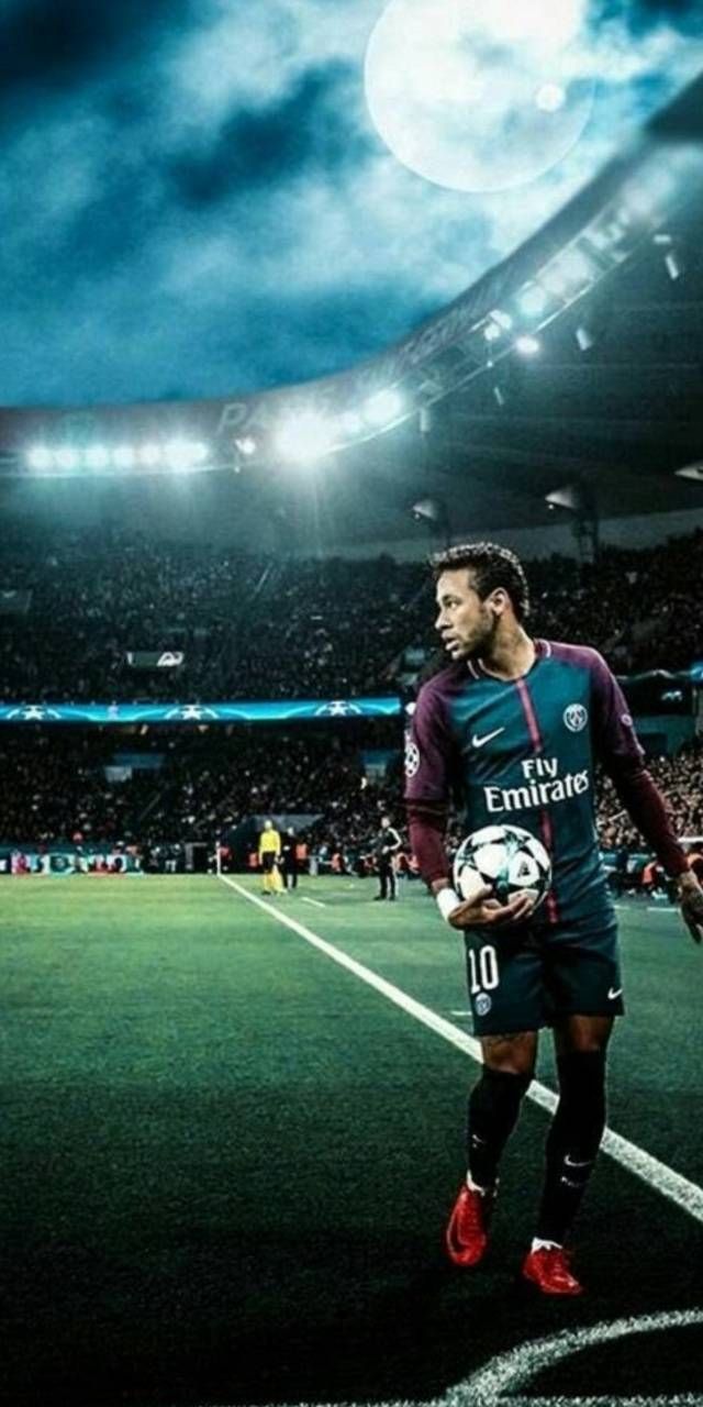 Neymar calciatore stadio notte, 640x1280 Full HD Verticale, Smartphone