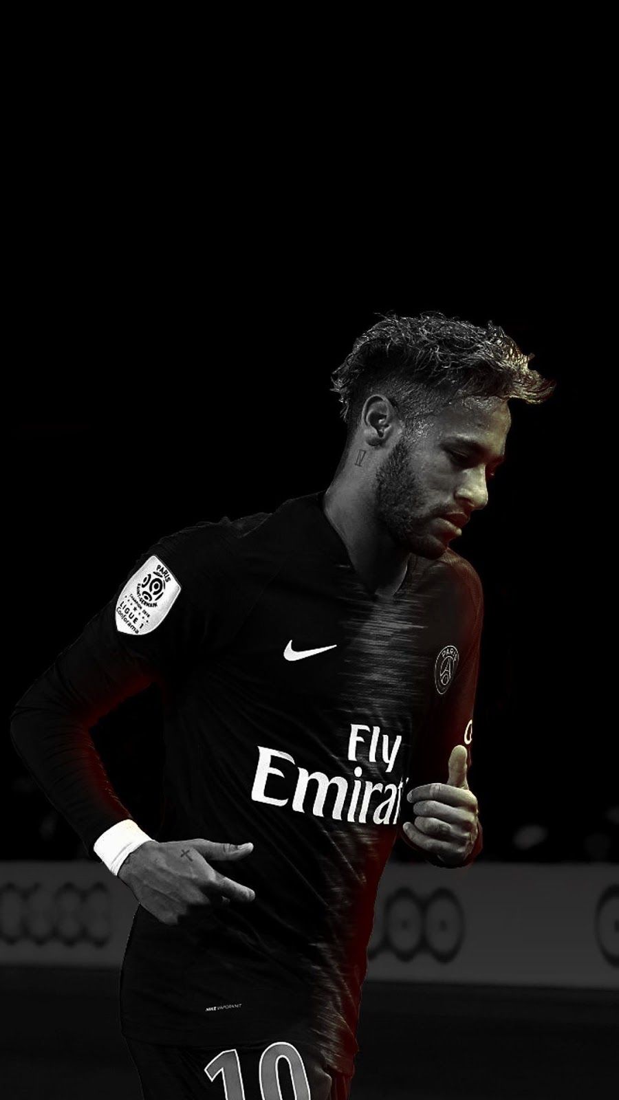 Neymar maglia PSG nero, 900x1600 Verticale, Telefono