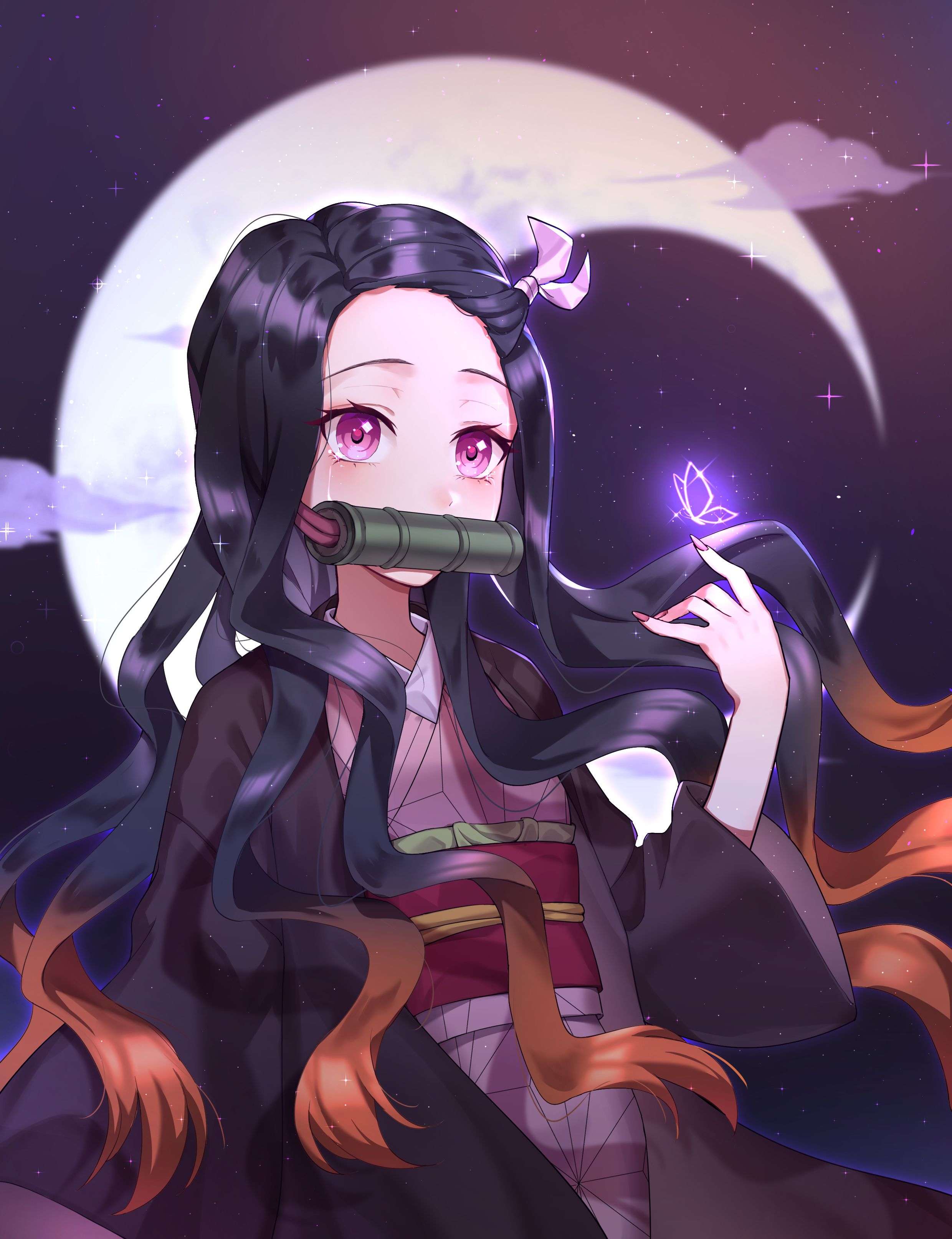 Nezuko Demon Slayer notte, anime, 2480x3228 Full HD Verticale, Smartphone