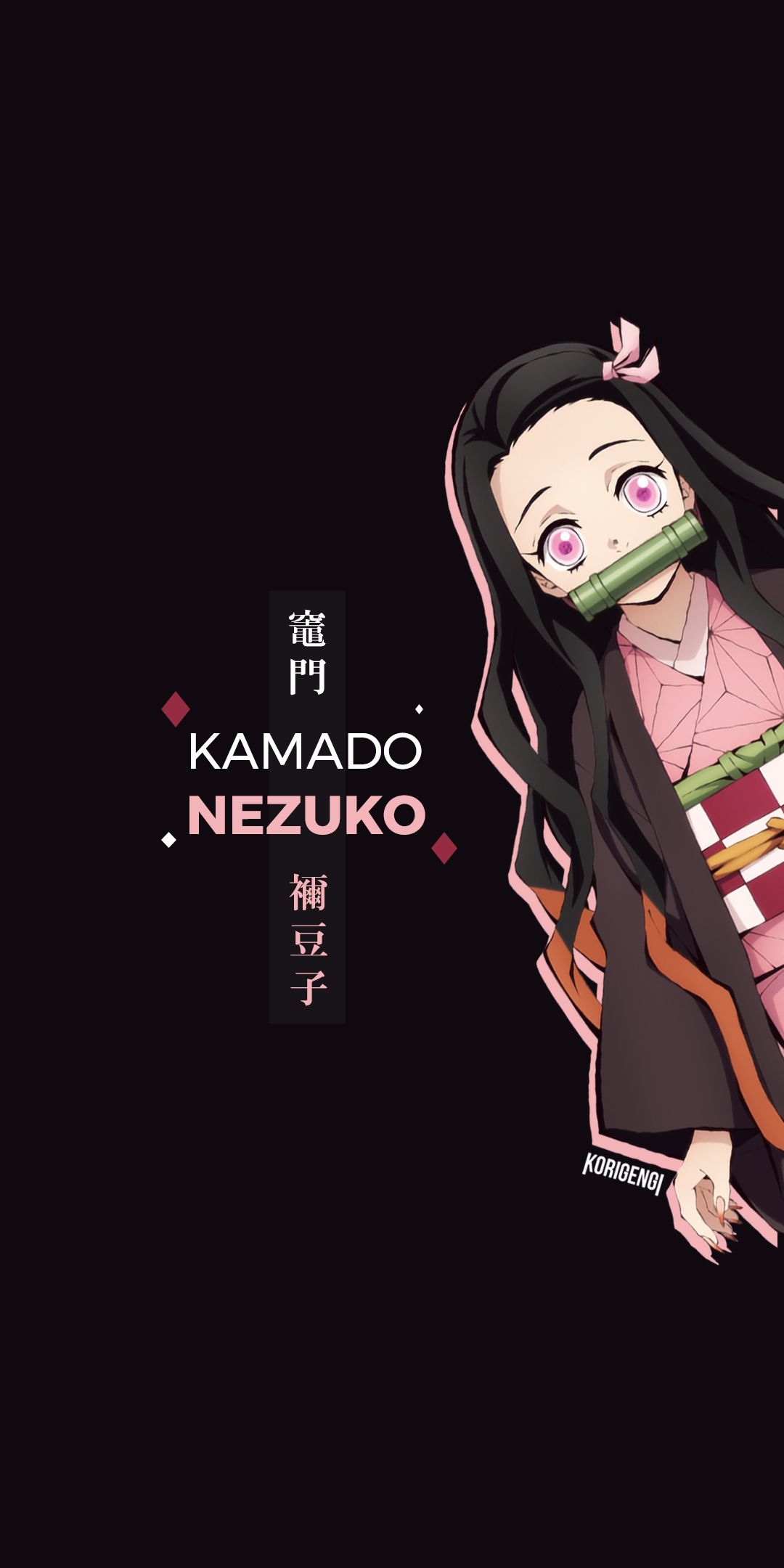 Nezuko Kamado, Demon Slayer, 1080x2160 Verticale, Telefono