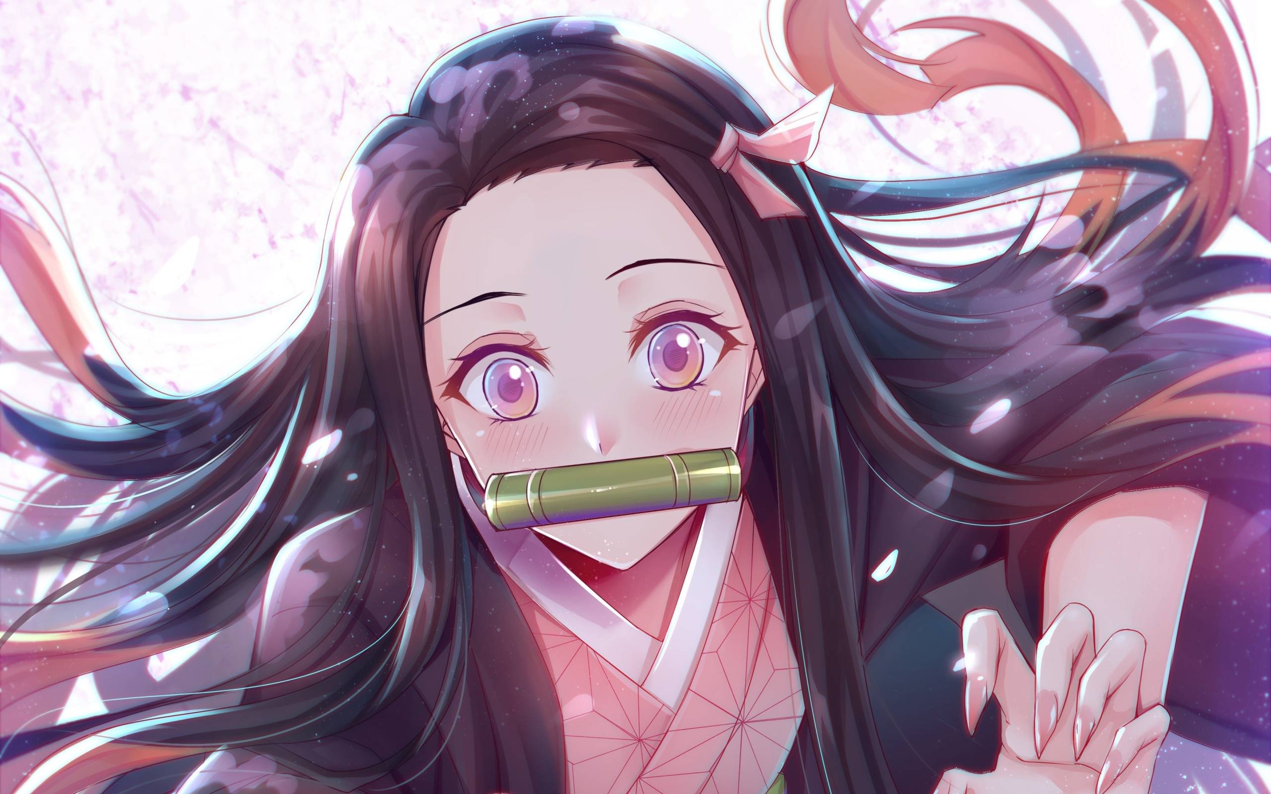 Nezuko Kamado, Demon Slayer, 2560x1600 2K, Desktop