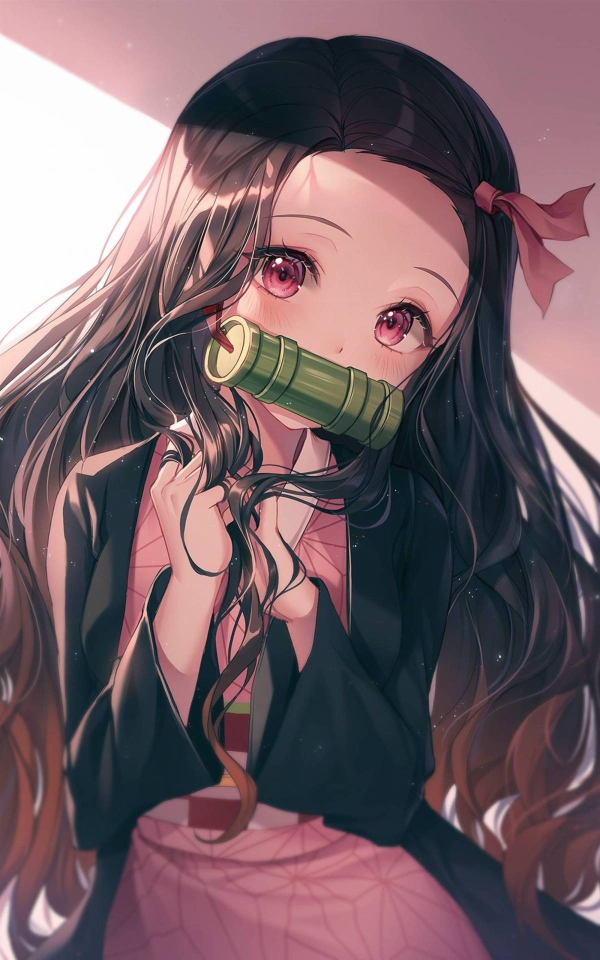 Nezuko Kimetsu no Yaiba anime, 1200x1920 Verticale, Mobile