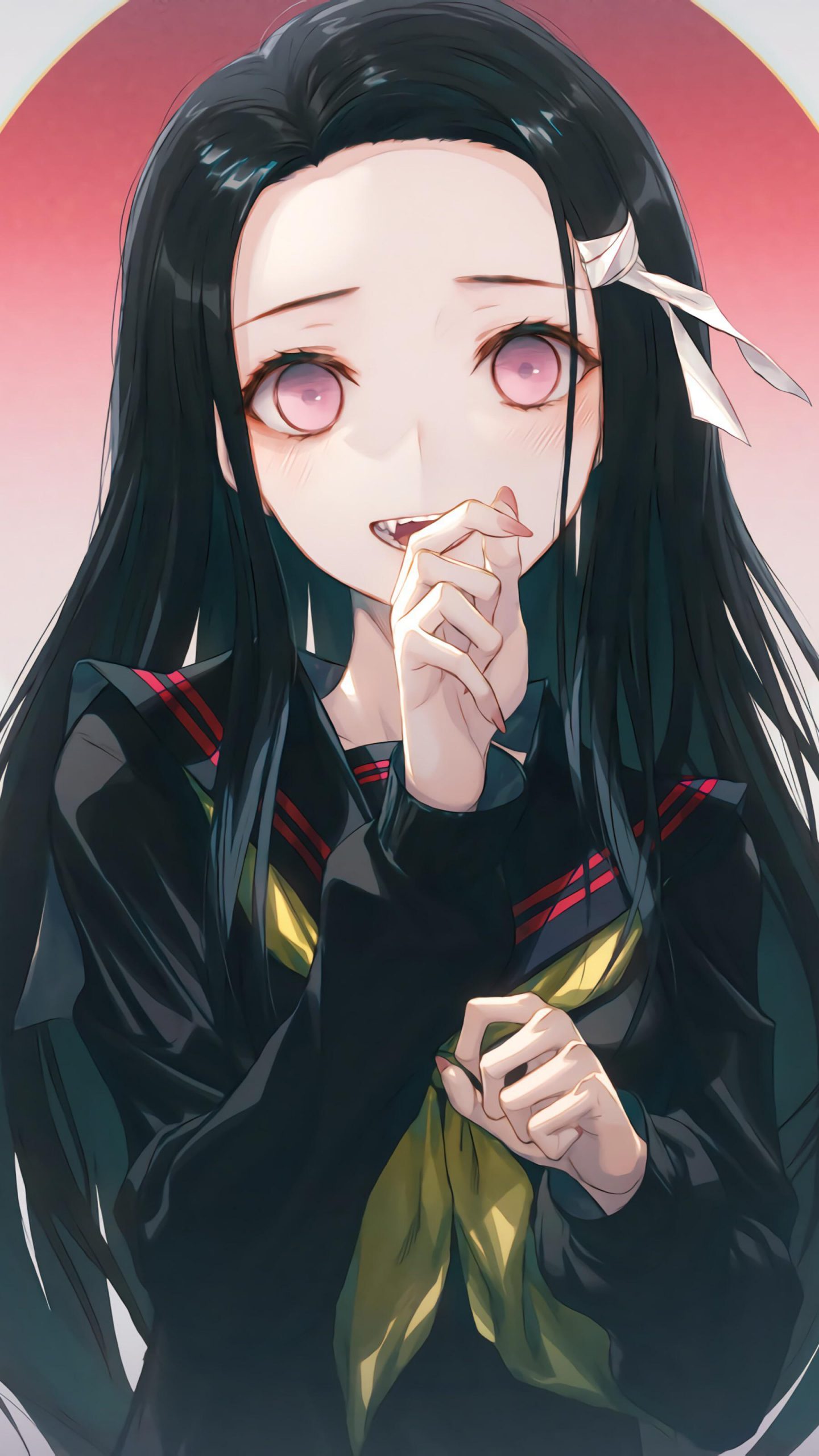 Nezuko Demon Slayer anime, 1440x2560 Full HD Verticale, Smartphone