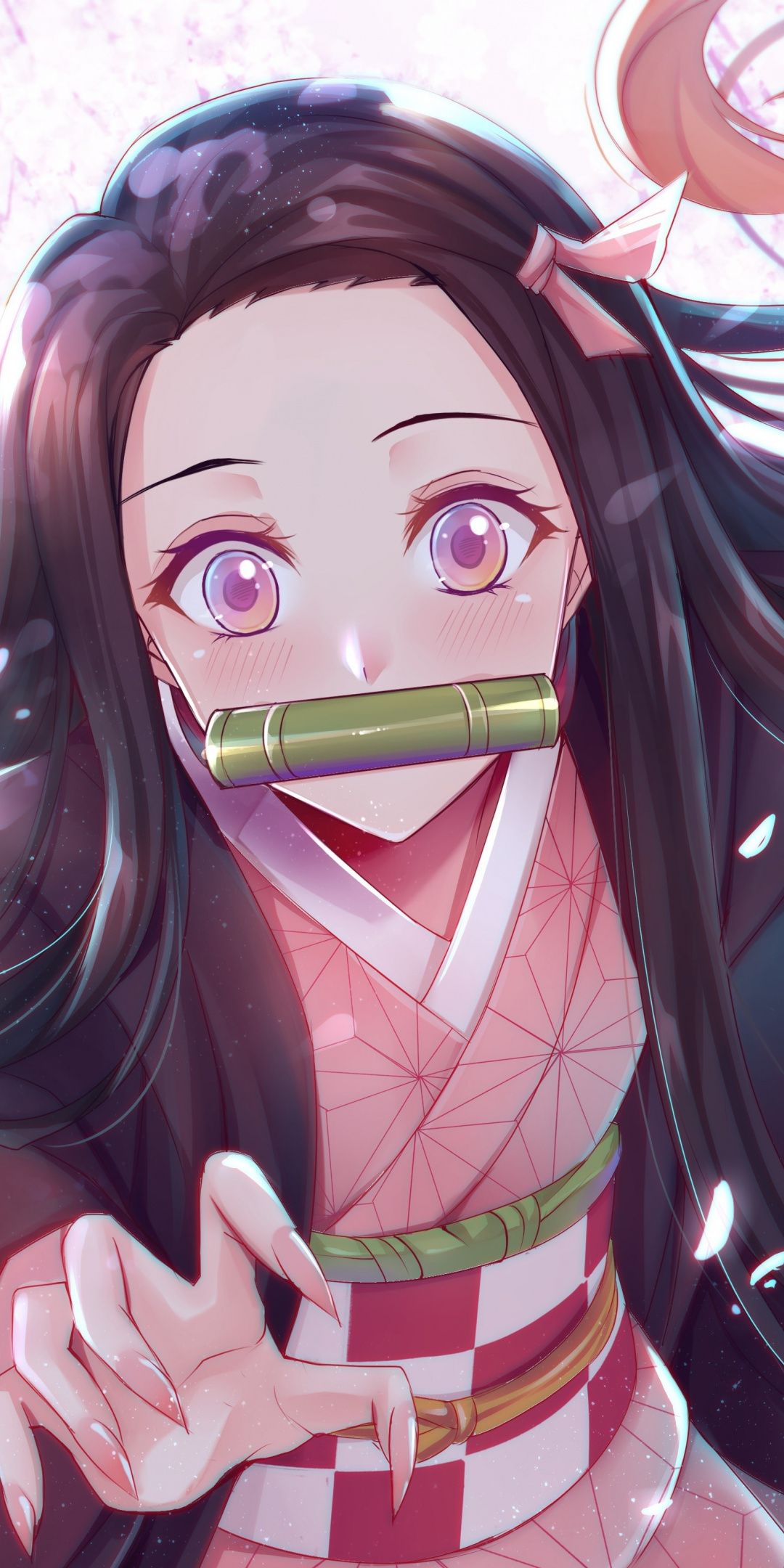 Nezuko Demon Slayer anime, ammazzademoni, 1080x2160 Verticale, Mobile