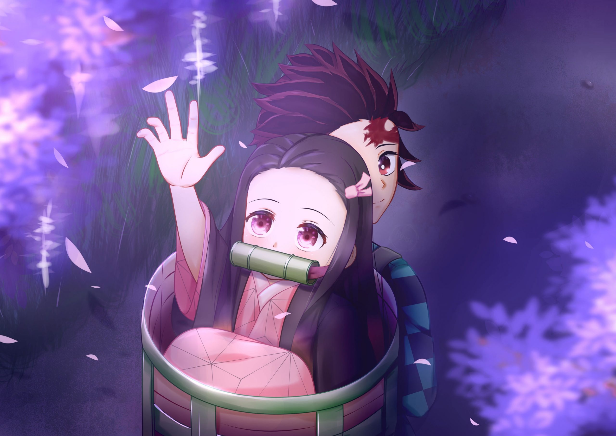 Nezuko Tanjiro Demon Slayer anime, 2560x1810 WQXGA, Monitor Gaming