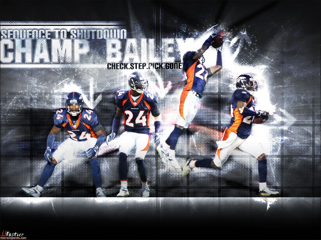 Champ Bailey Denver Broncos NFL, 1024x768 HD, Desktop