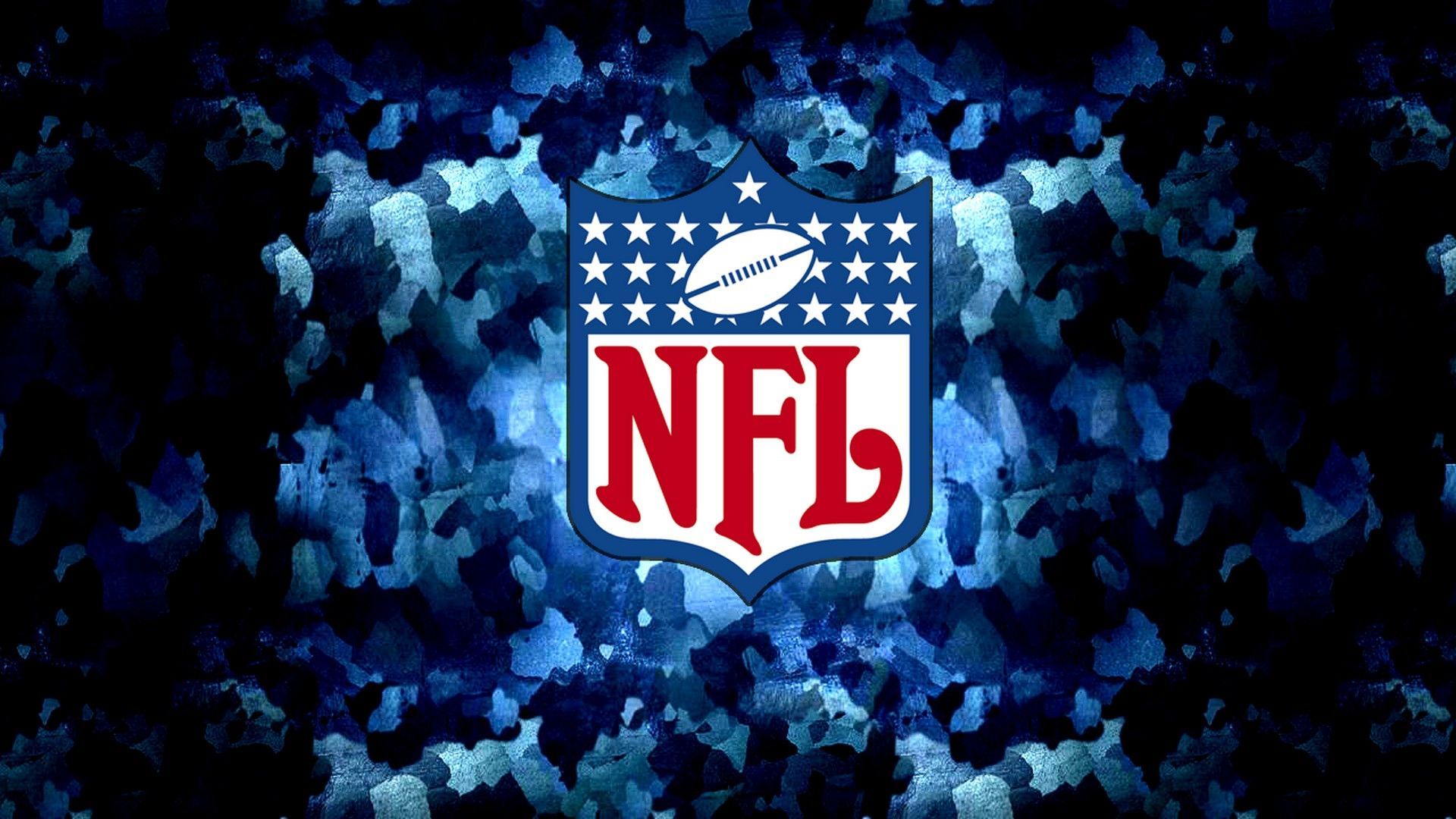 Logo NFL su mimetico blu, 1920x1080 1080p, PC