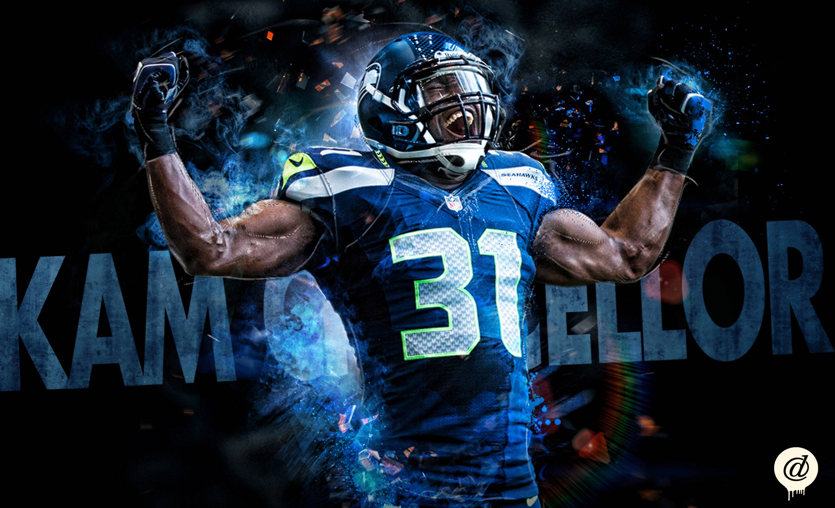 Giocatore NFL Kam Chancellor Seahawks, 2880x1755 WQXGA, Laptop