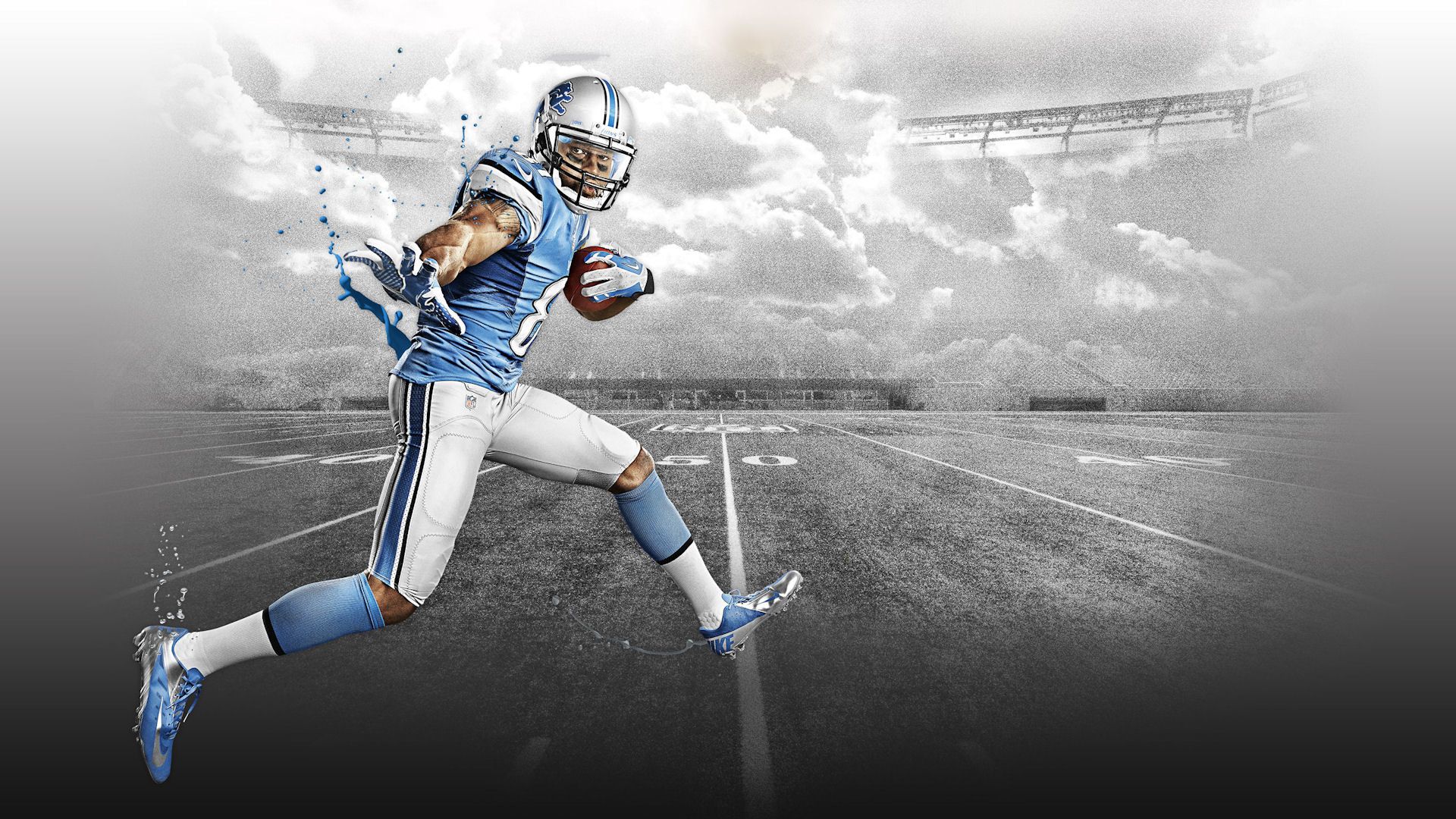 Giocatore football americano Detroit Lions, 1920x1080 Full HD, Laptop