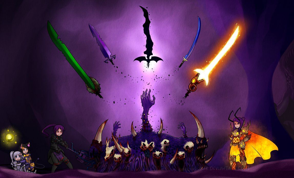 Boss Destroyer Terraria, viola, 1148x696 HD, PC Desktop