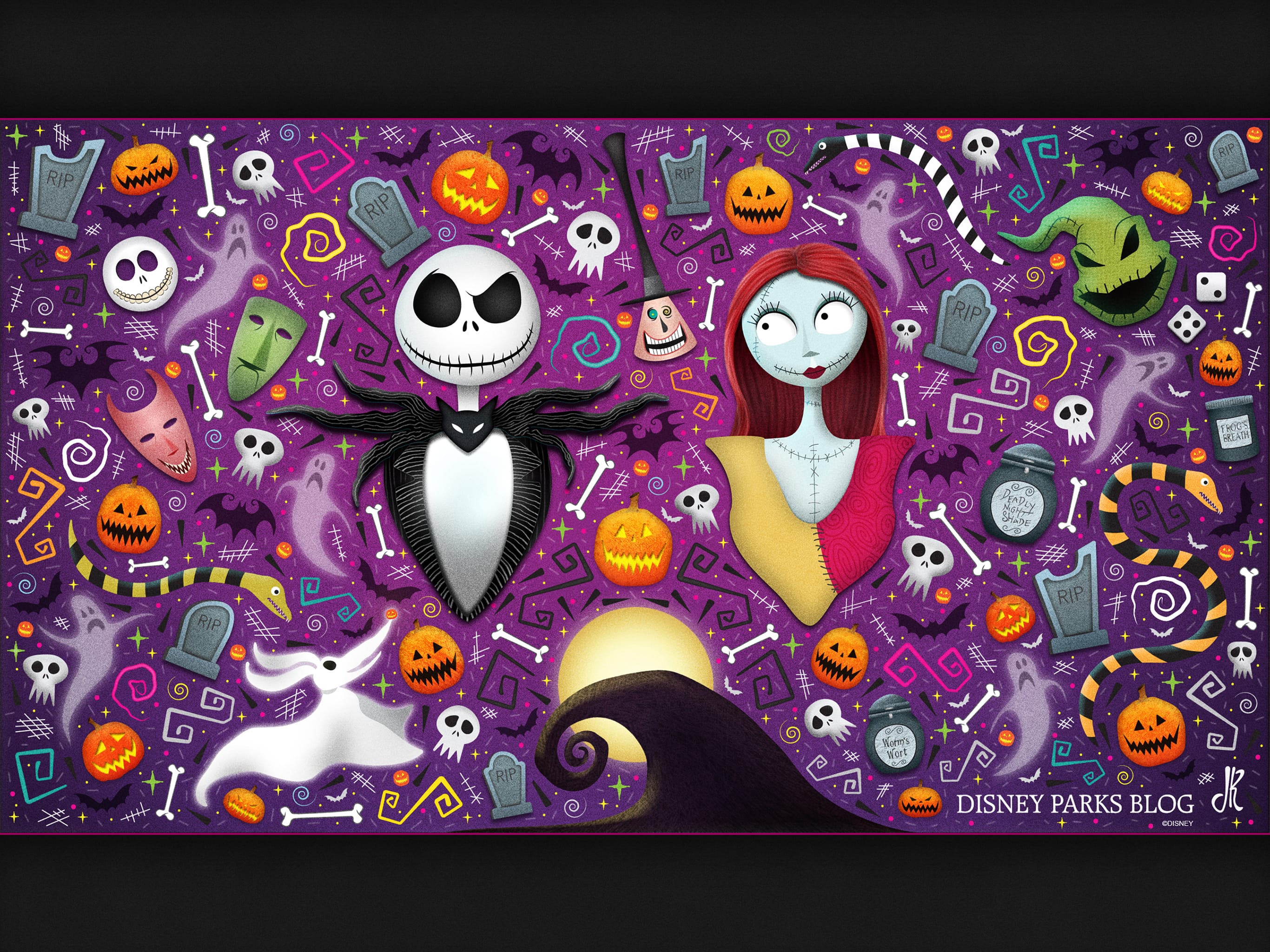 Jack e Sally Nightmare Before Christmas, Tim Burton, 2732x2048 2K, Laptop