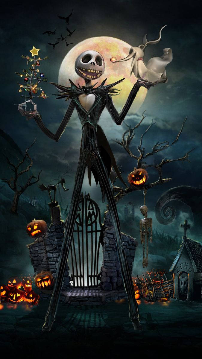 Jack Skellington Nightmare Before Christmas, 675x1200 Full HD Verticale, iPhone