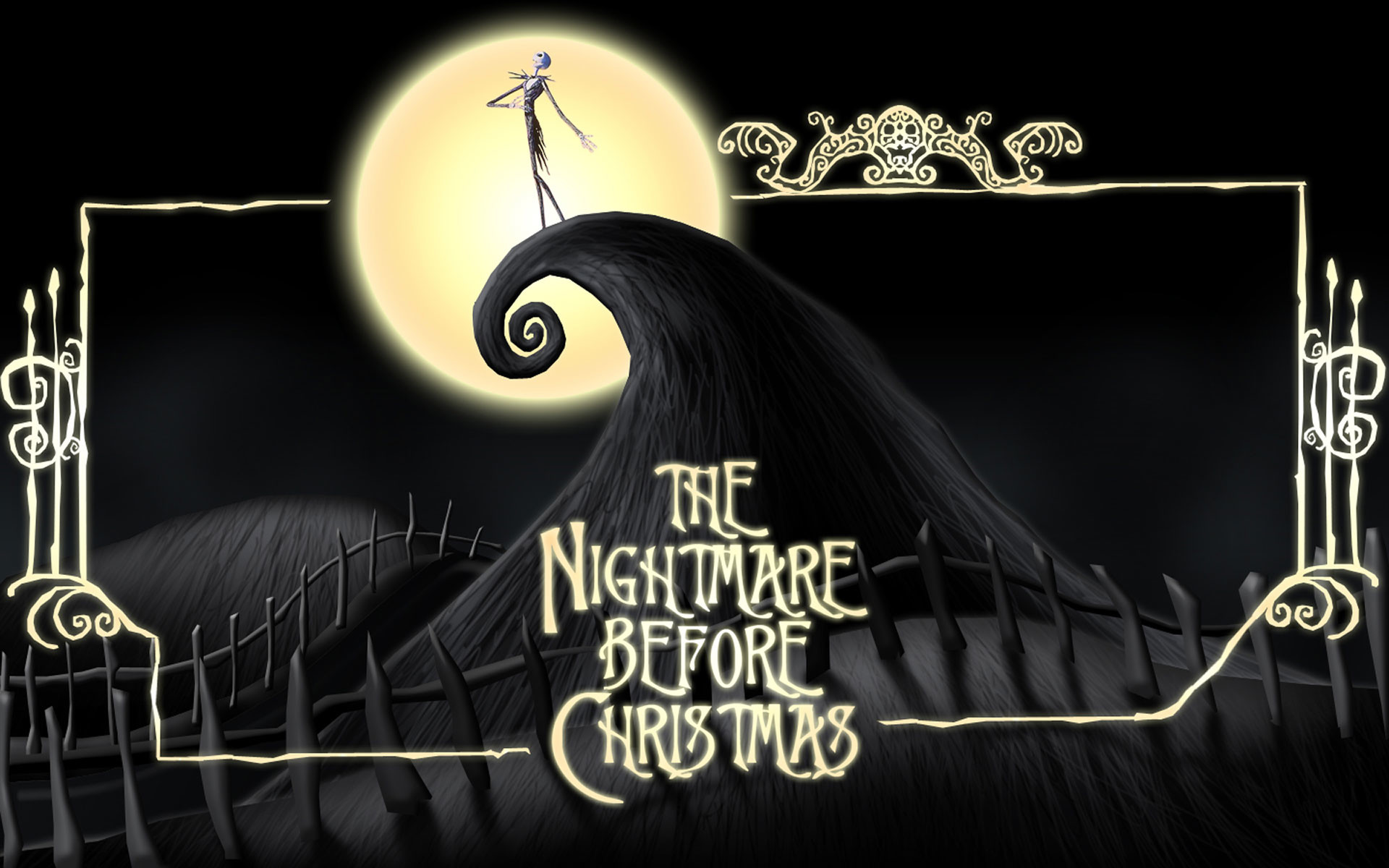 Jack Skellington collina spirale luna, 1920x1200 Full HD+, PC