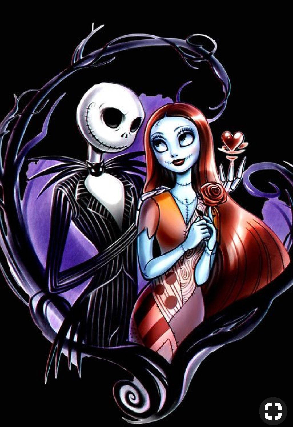 Jack e Sally, Nightmare Before Christmas, 1242x1810 Verticale, Telefono