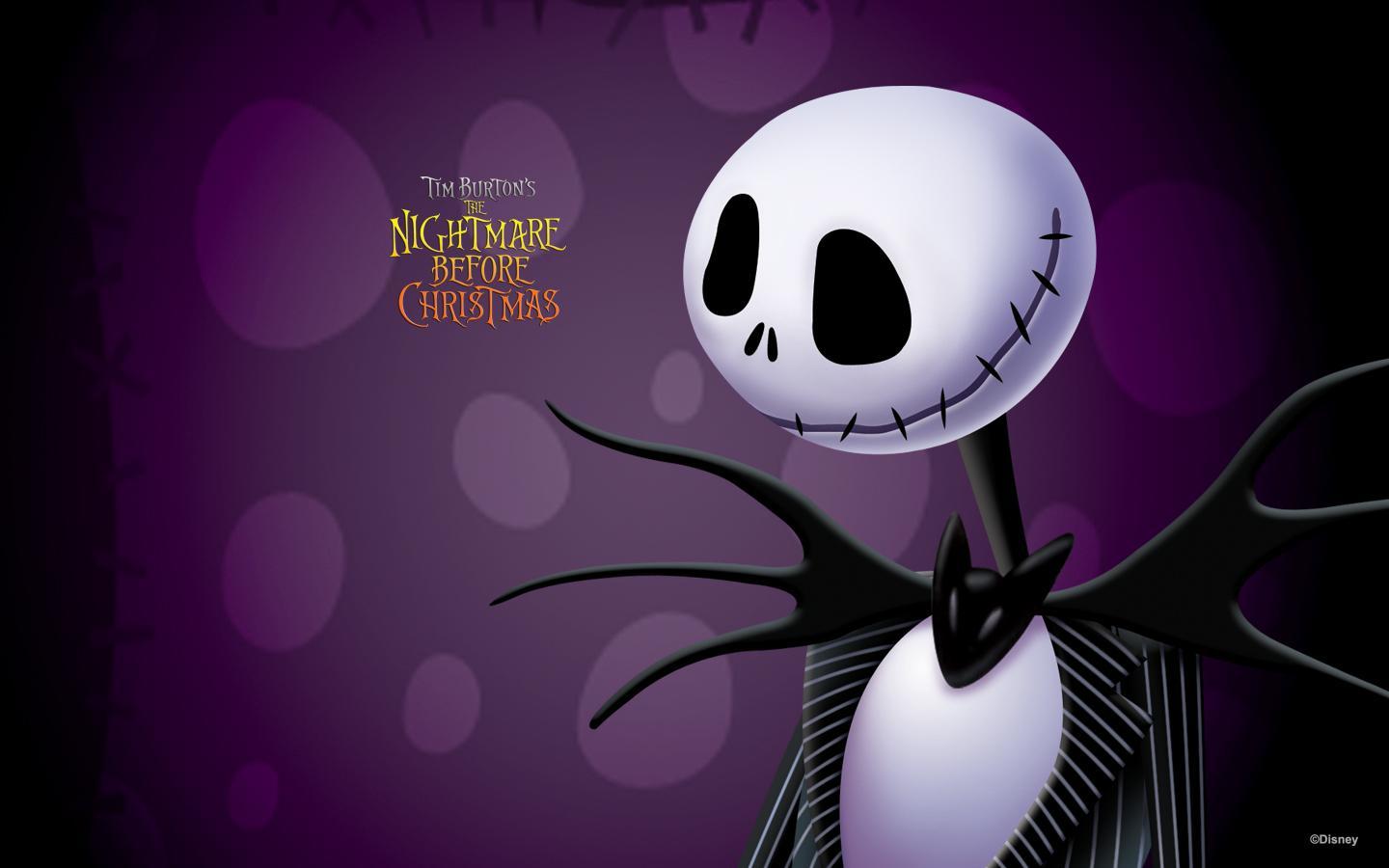 Jack Skellington sfondo viola, 1440x900 720p, PC