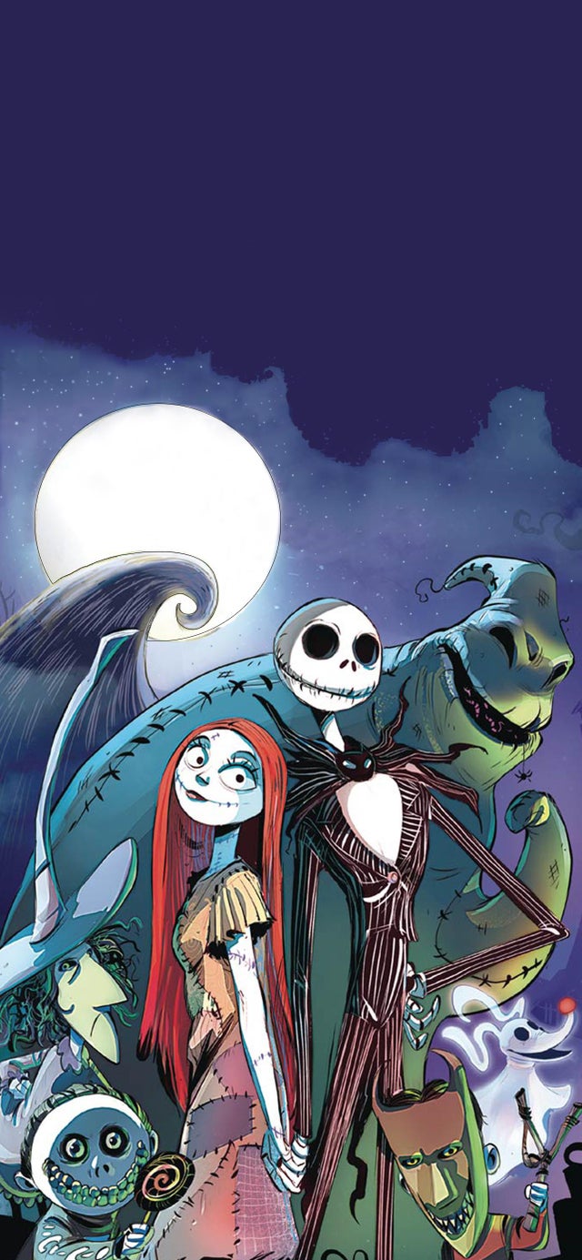 Jack Skellington e Sally, Nightmare Before Christmas, 640x1385 Full HD Verticale, Google Pixel