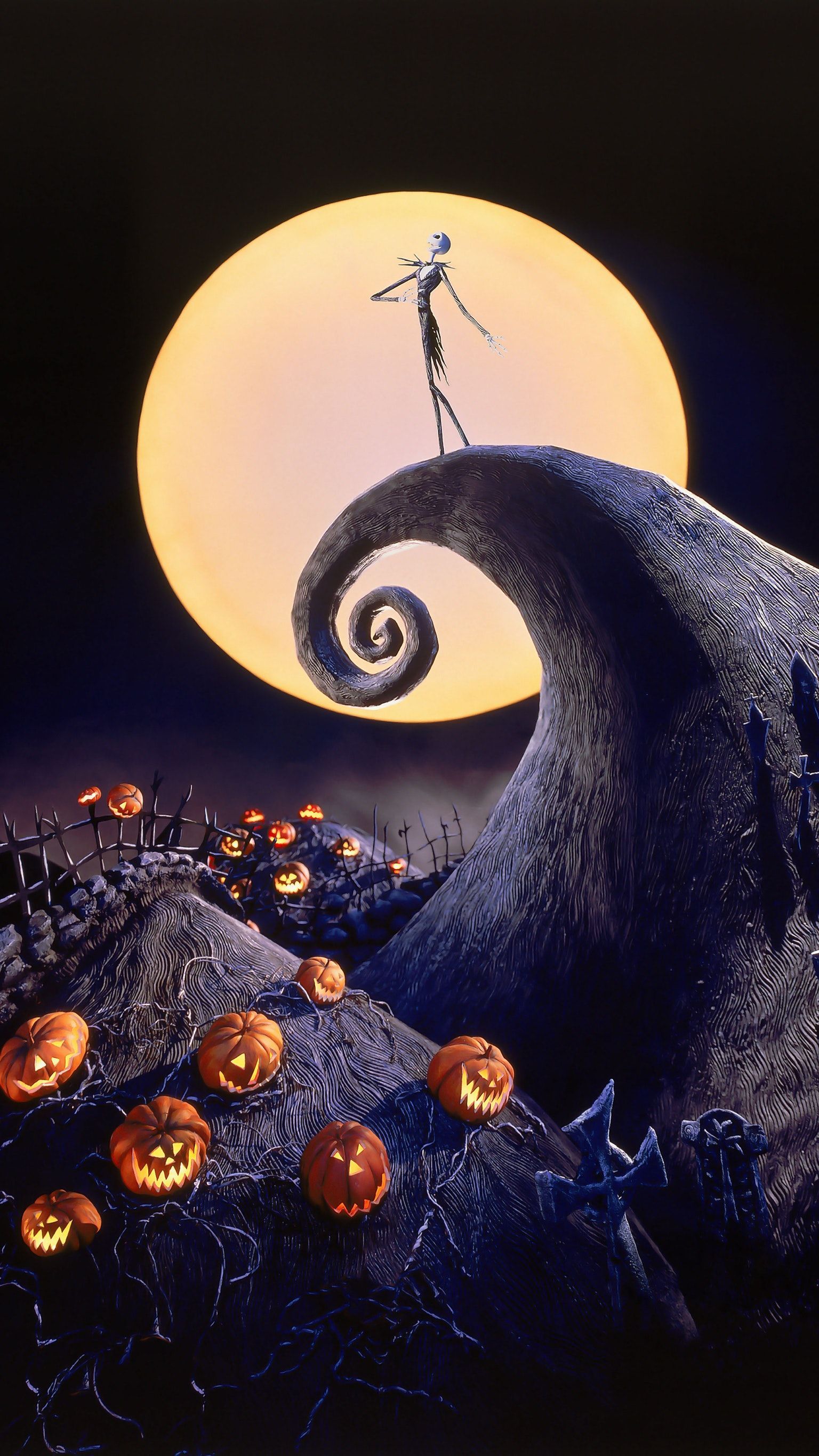 Jack Skellington collina lunare, 1536x2732 Full HD Verticale, iPhone
