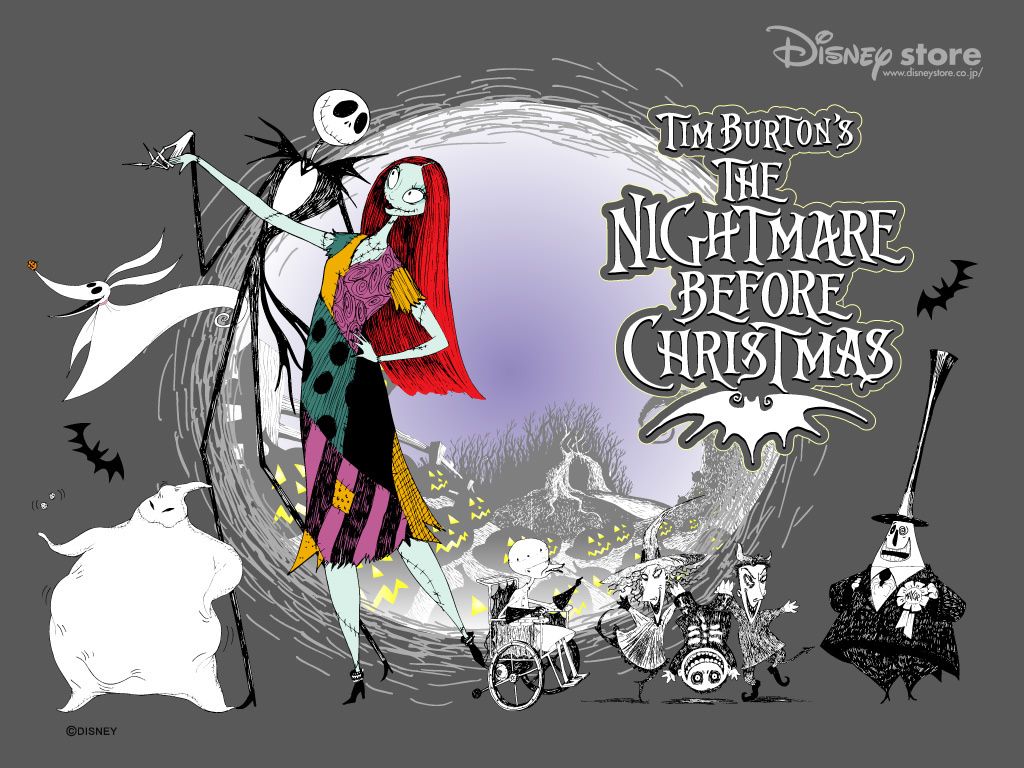 Jack e Sally, Nightmare Before Christmas, 1024x768 HD, Laptop