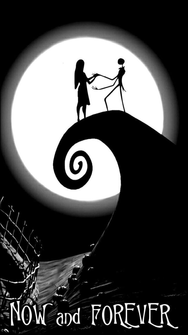 Jack e Sally Nightmare Before Christmas, Tim Burton, 736x1308 Verticale, Telefono