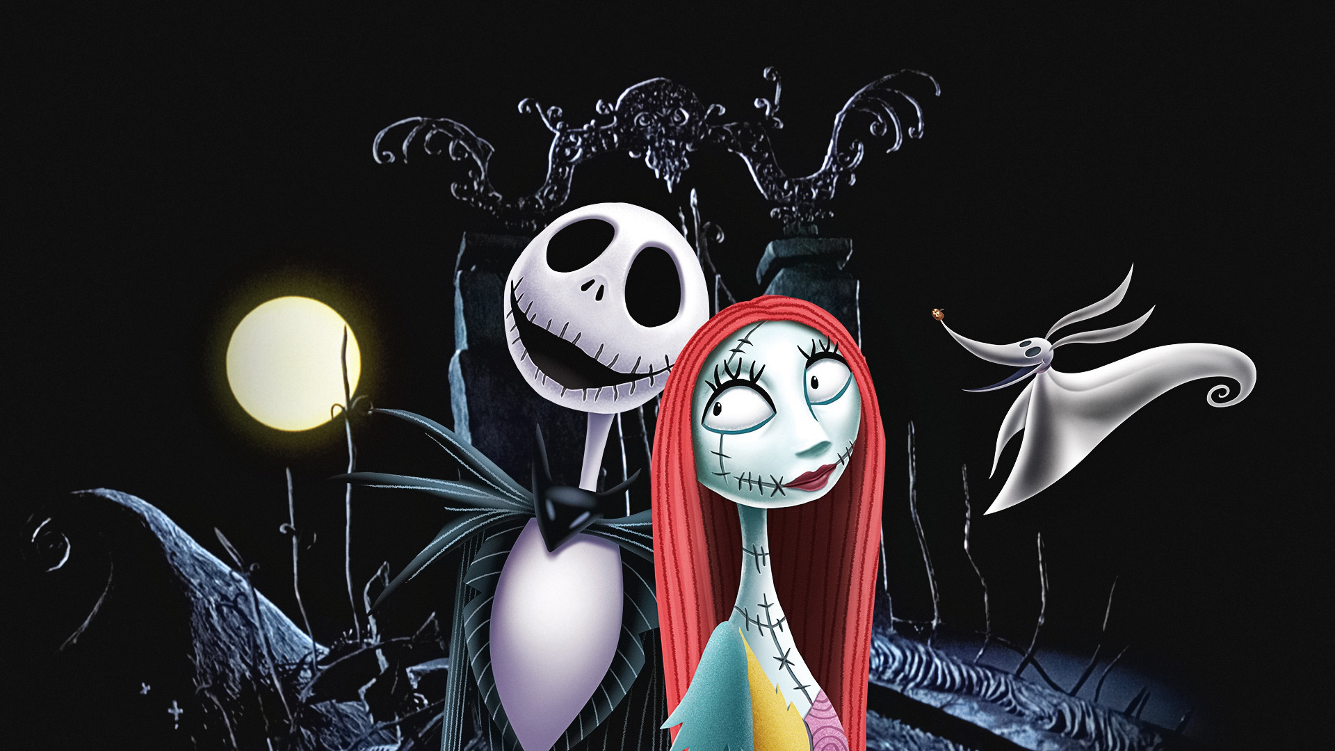 Jack e Sally, Nightmare Before Christmas, 1920x1080 Full HD 1080p, Desktop