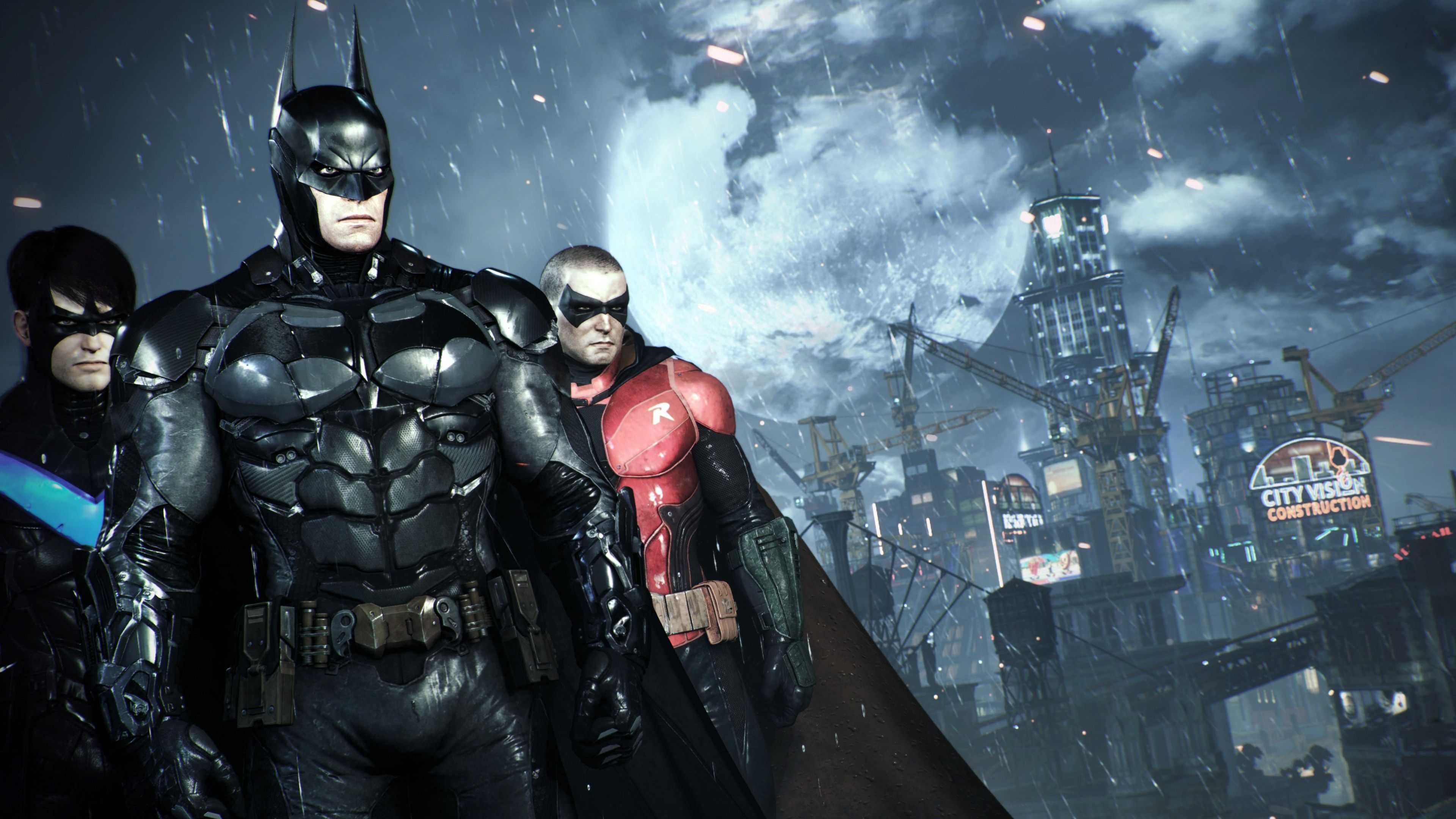 Batman, Nightwing e Robin, Gotham, DC Comics, 3840x2160 UHD, PC 4K