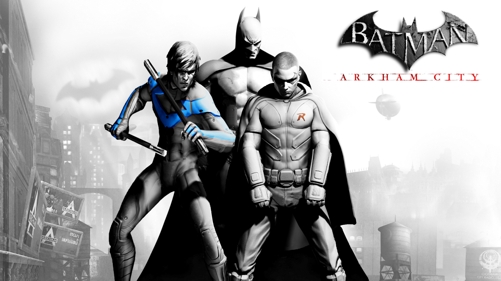 Nightwing Batman Arkham City, Gotham, 1600x900 900p, Desktop