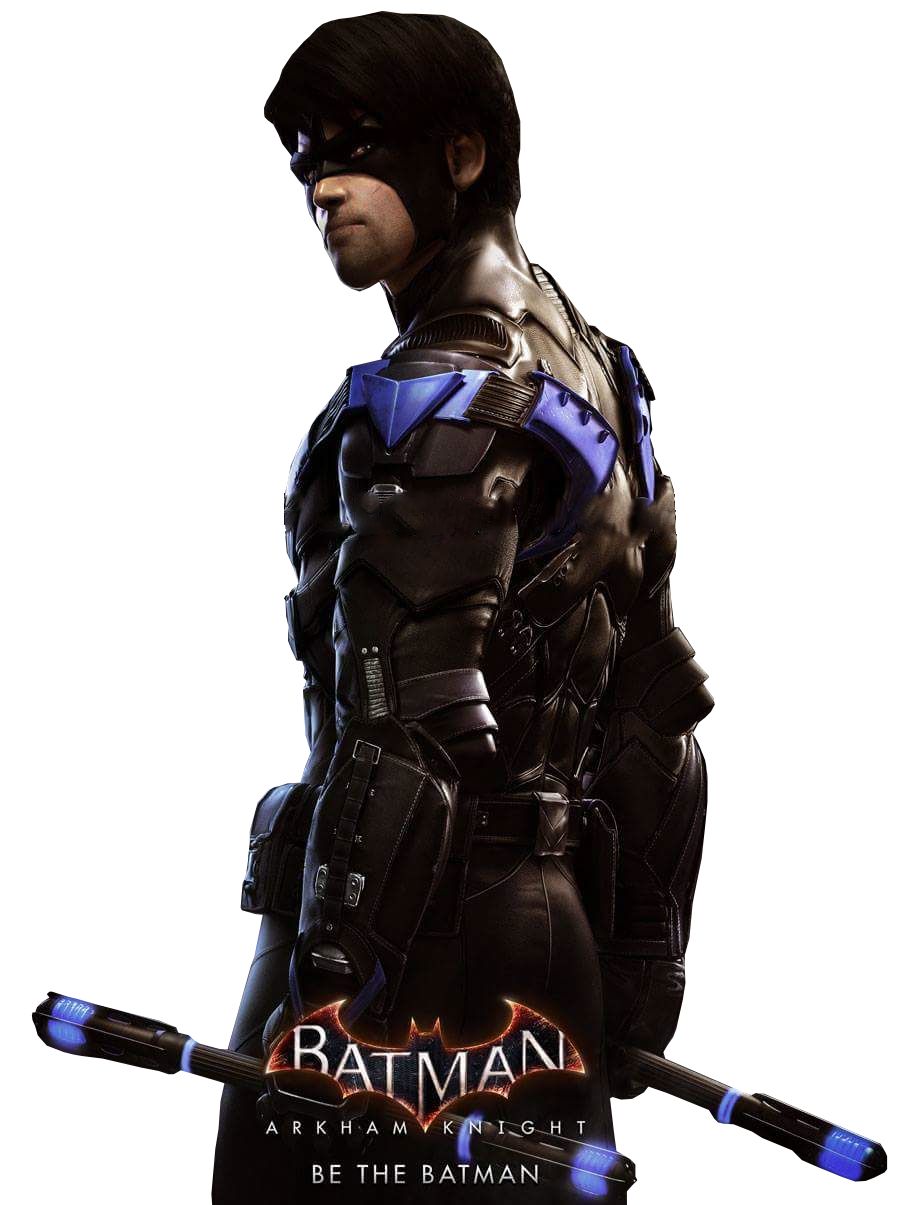 Nightwing Arkham Knight costume nero, 917x1205 Full HD Verticale, iPhone