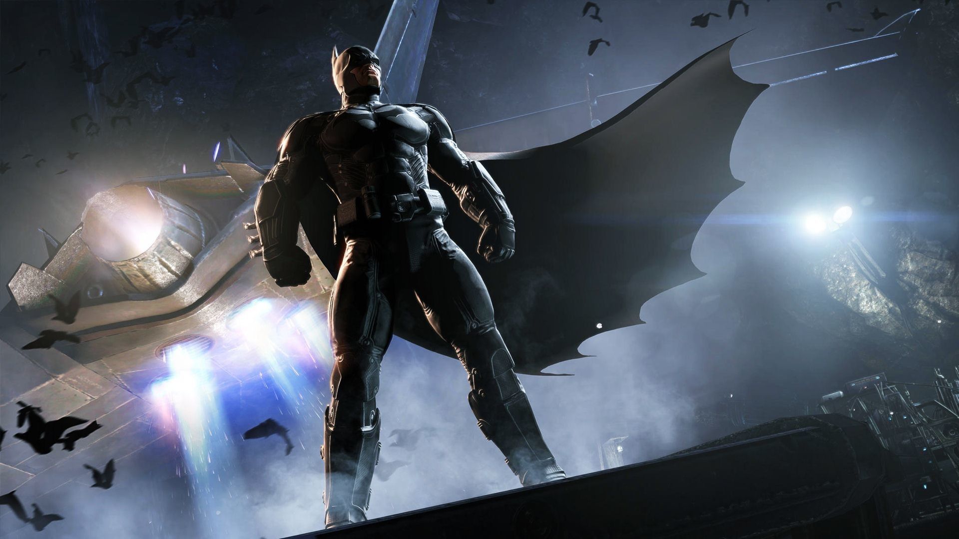 Batman Arkham Knight su tetto, Rocksteady, 1920x1080 1080p, Laptop